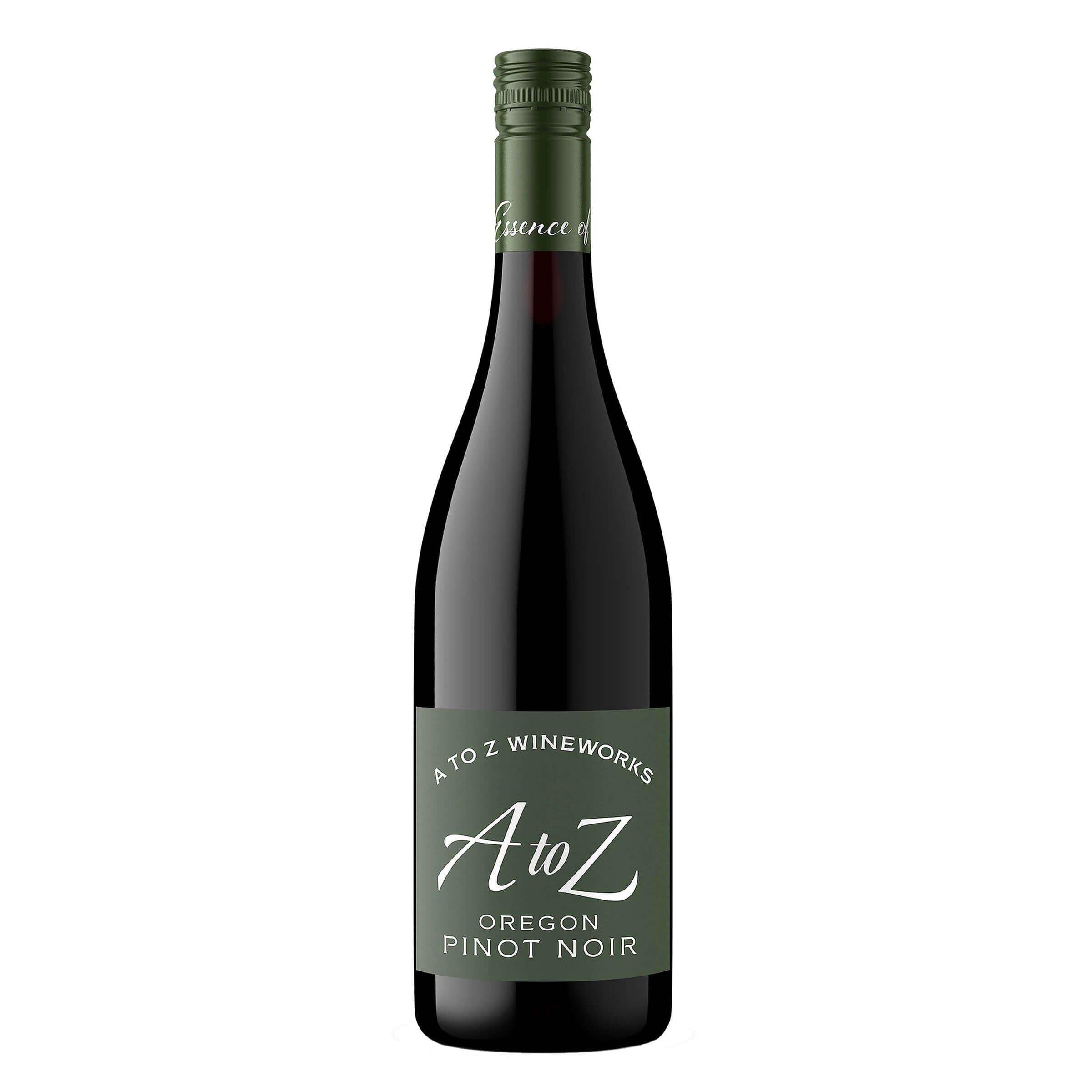 A to Z Oregon Pinot Noir 2022 750ml bottle of red wine from sustainable vineyards, featuring delicate flavors of red berries and cherry.