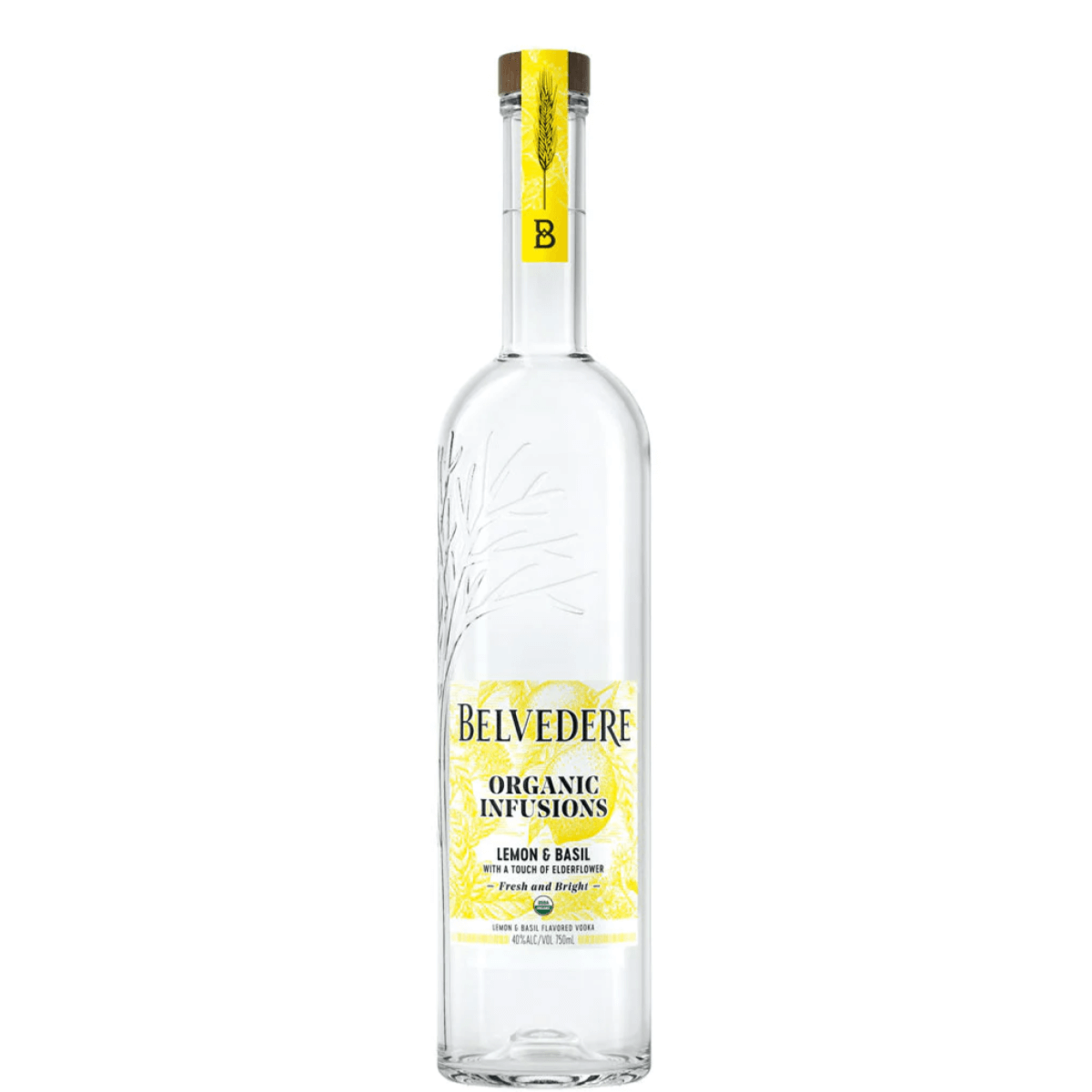 Belvedere Organic Infusions Vodka 750ml - Lemon & Basil