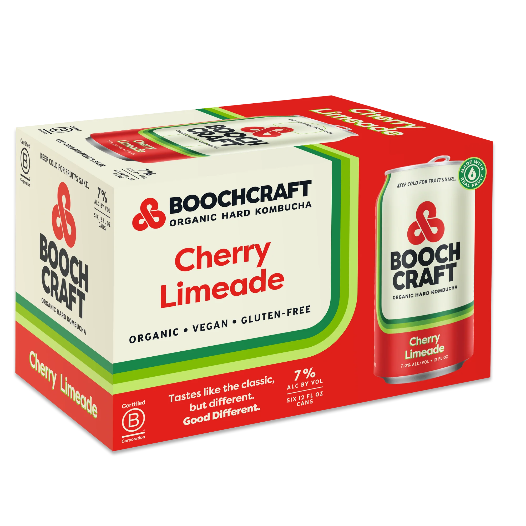 BoochCraft Cherry Limeade 6 Pack | 12oz Cans