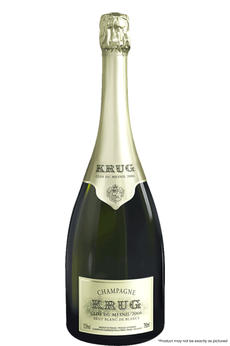 Type: Champagne
Varietal: Chardonnay
Country: France
Size: 750ml
ABV: 12%
Notes: Krug Clos du Mesnil 2006 is the nineteenth Champagne from this unique plot of Chardonnay. The first was created with the harvest of 1979. The circumstances of 2006 lent