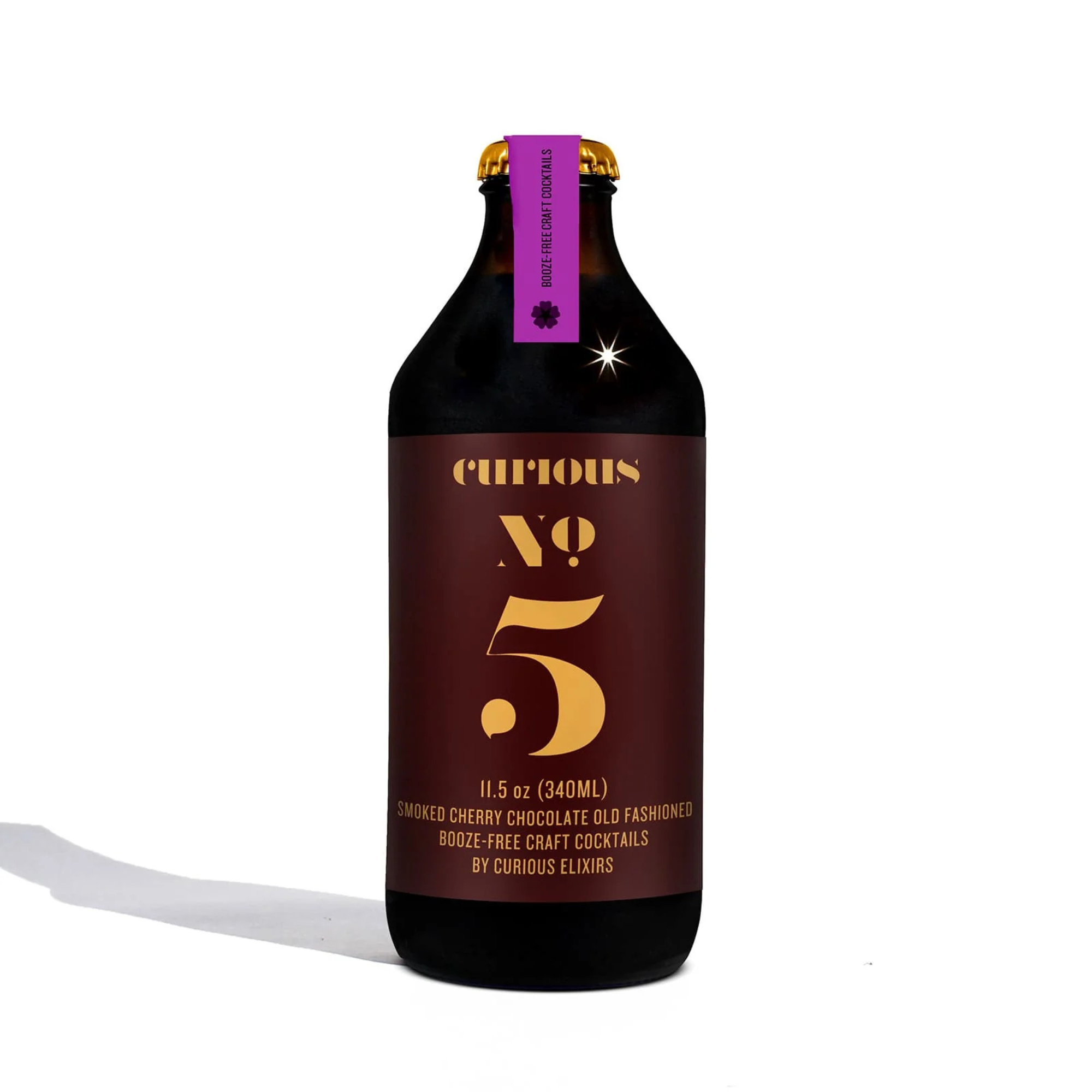 Curious Elixirs No. 5 Old-Fashioned NA Cocktails 4 Pack Bottle