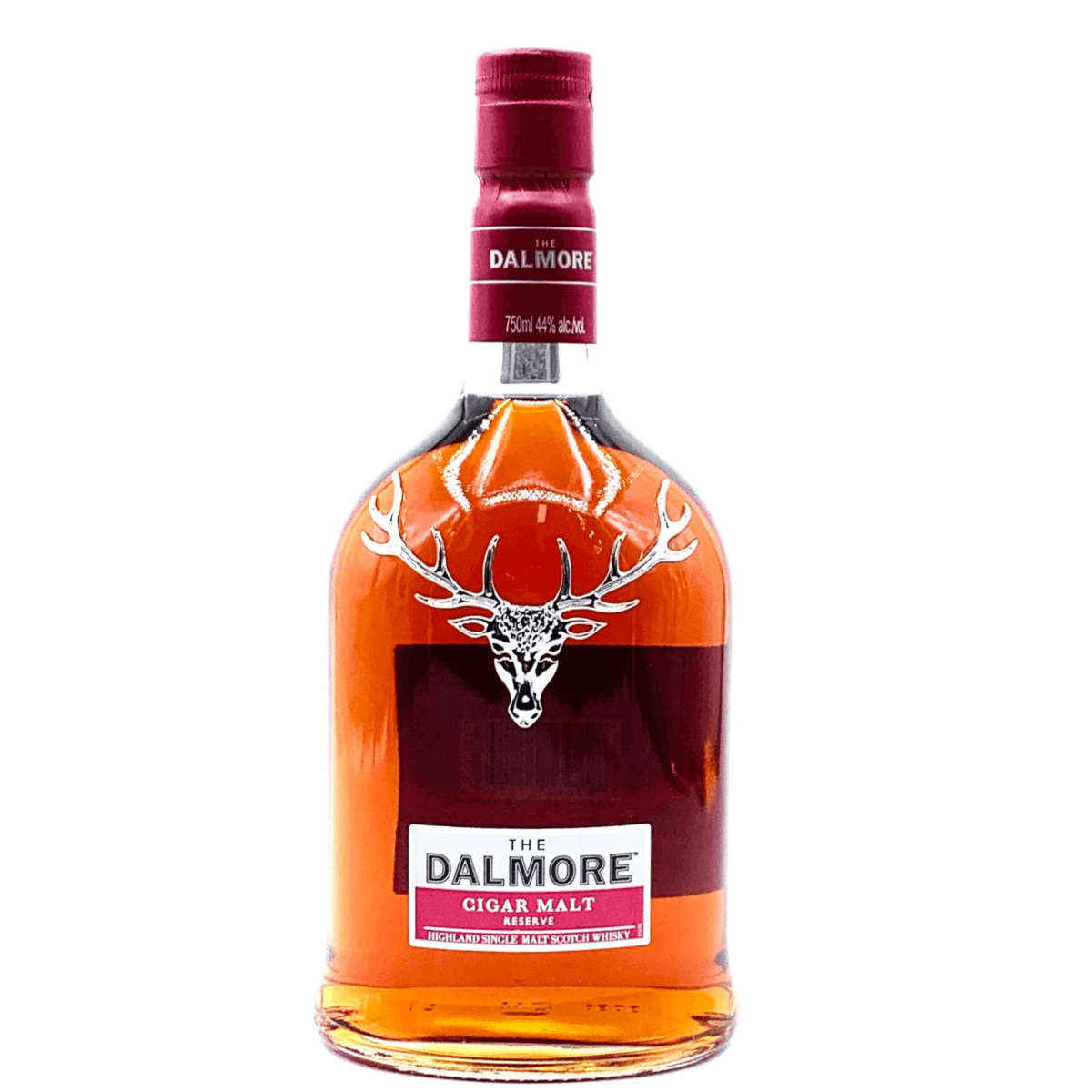Dalmore Cigar Malt Reserve 750ml bottle, Highland single malt Scotch whisky, 44% ABV, complementing rich cigar flavors.