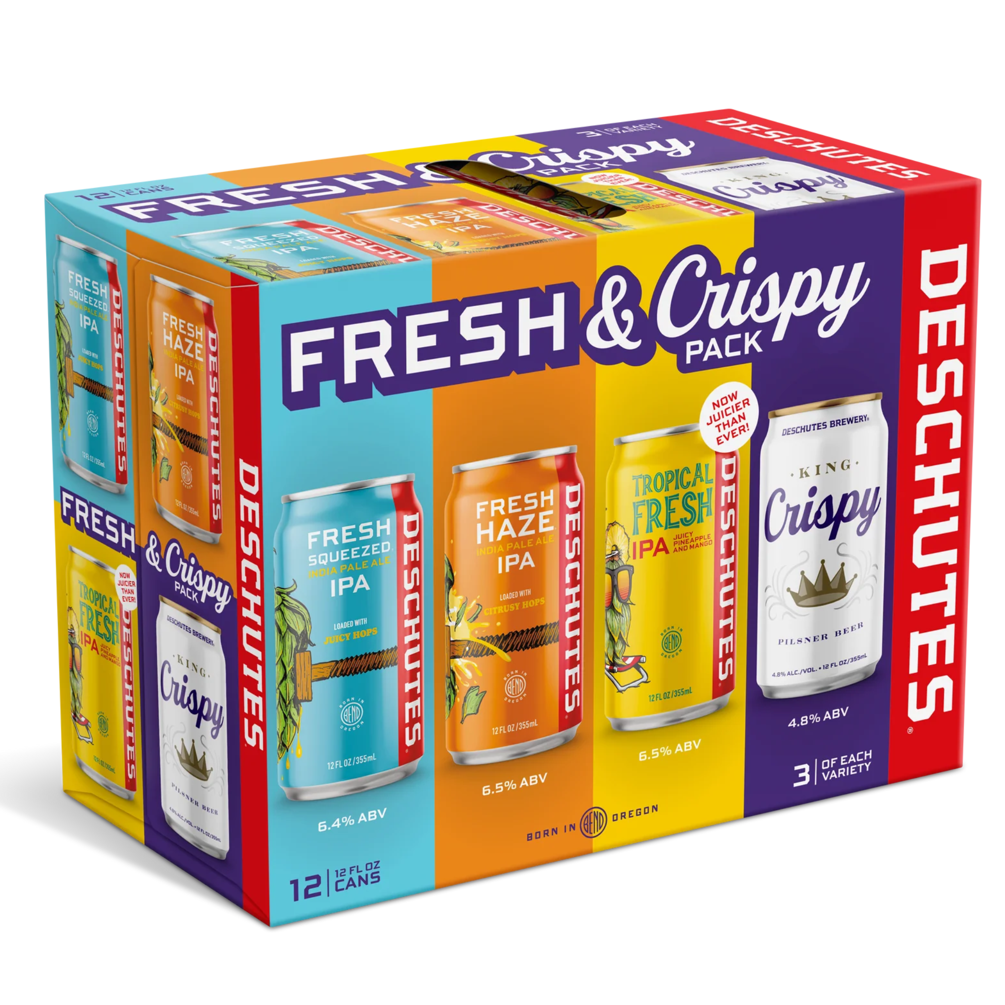 Deschutes Fresh & Crispy Variety 12 Pack | 12oz Cans