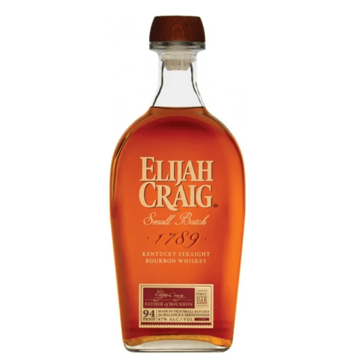 Elijah Craig Small Batch 94 Proof Bourbon 375ml bottle, premium Kentucky whiskey with rich spice and subtle smoke flavors.