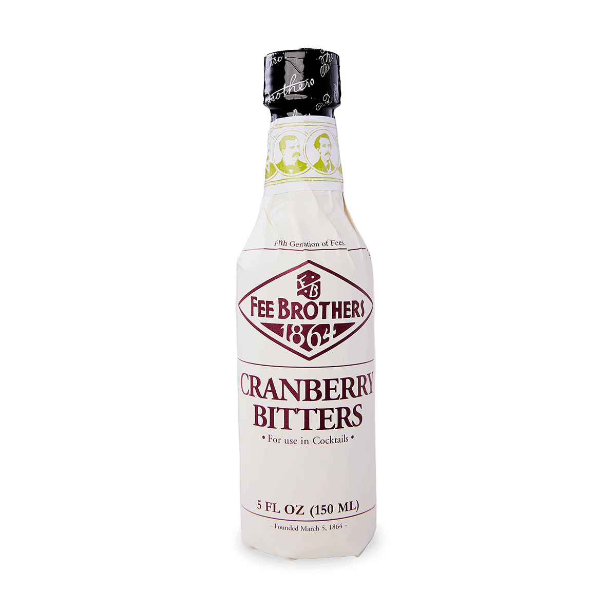 Fee Brothers Cranberry Bitters 5oz bottle, Rochester NY, fruity cocktail enhancer with 4.1% ABV