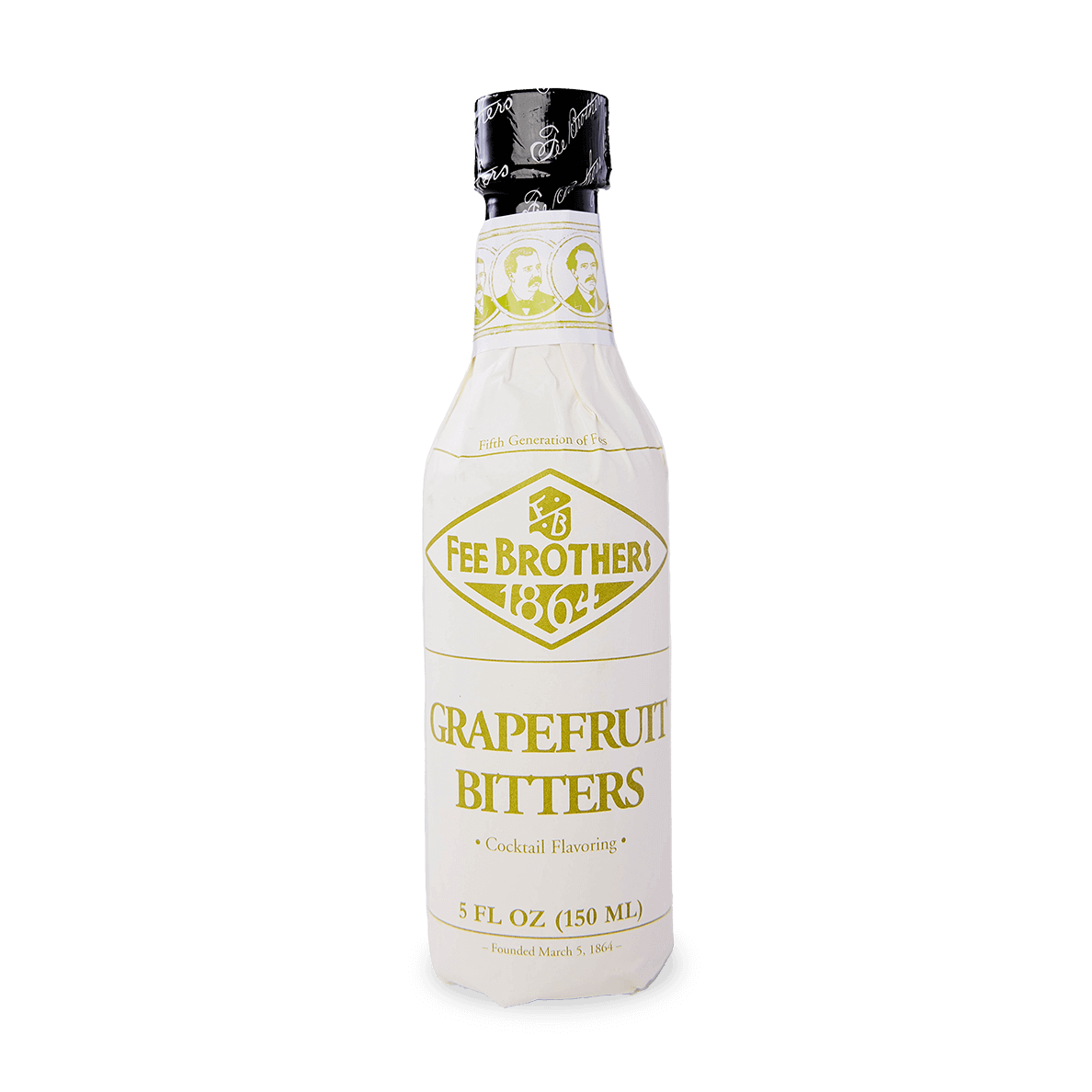 Fee Brothers Grapefruit Bitters 5oz bottle for cocktails, crafted in Rochester, NY, adds citrus flavor and balanced bitterness to drinks.