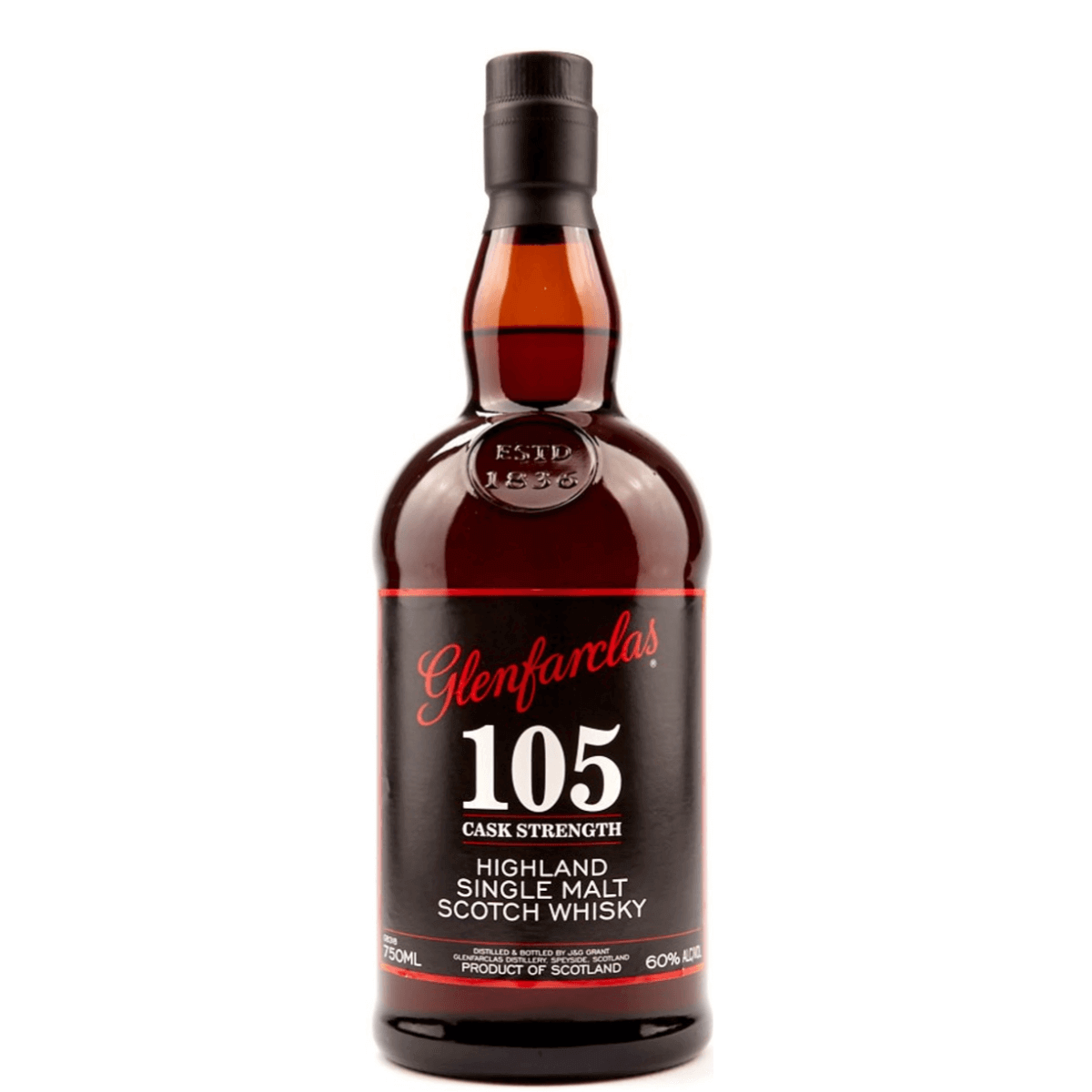 Glenfarclas 105 Cask Strength Single Malt Scotch Whisky 750ml bottle, Speyside, Scotland