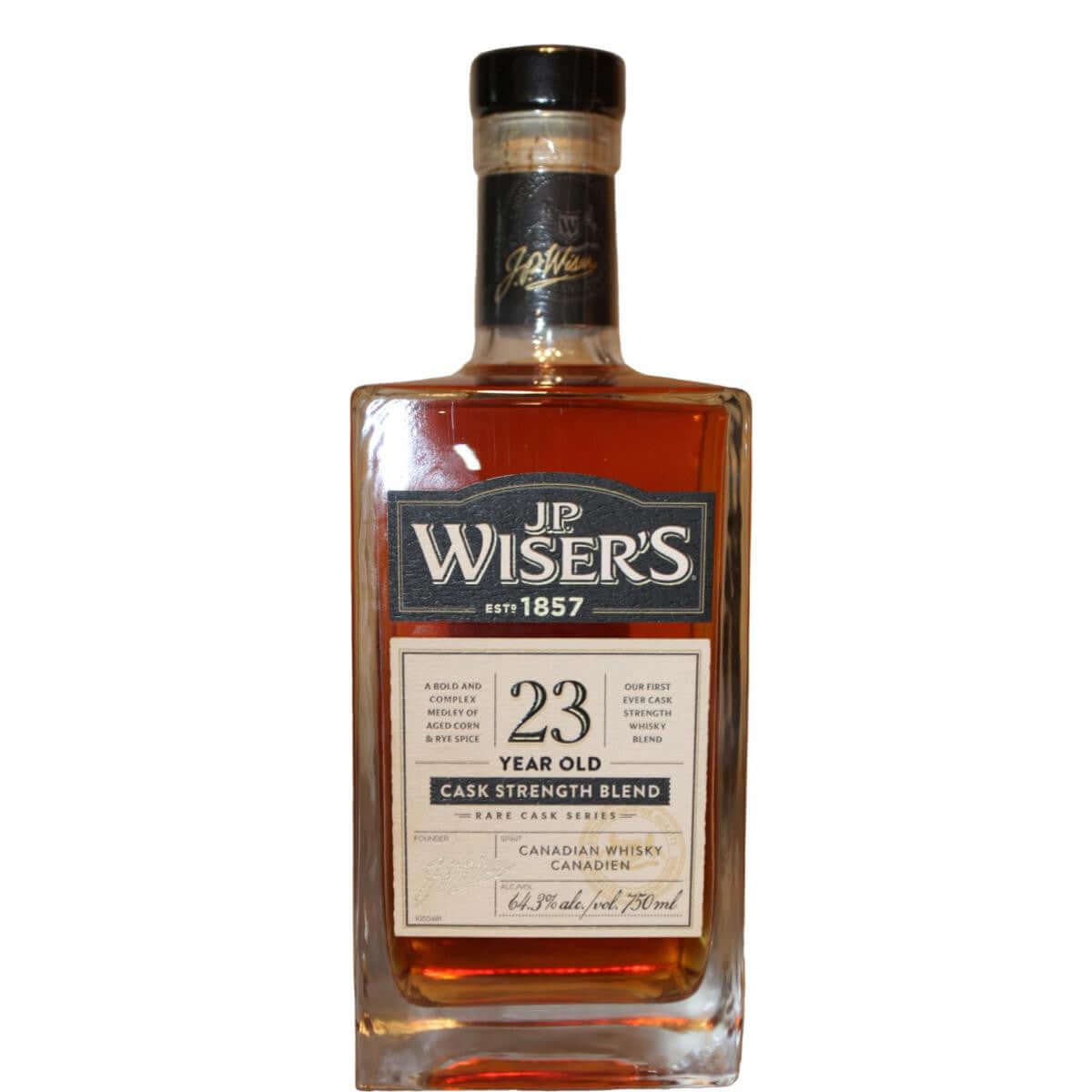 JP Wisers 23YR Cask Strength Canadian Whiskey 750ml
