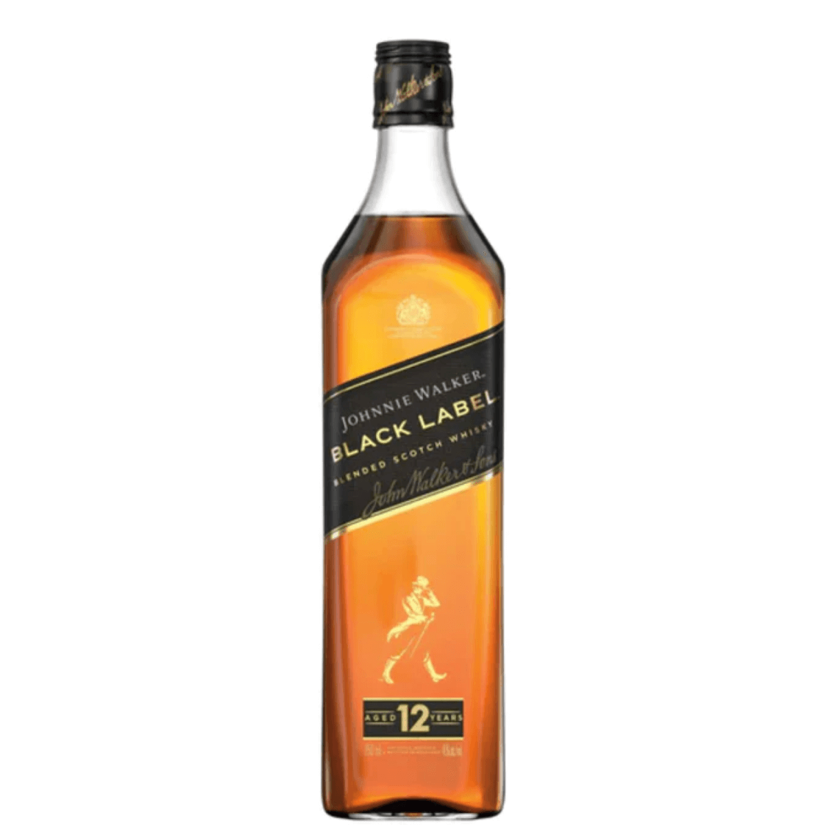 Johnnie Walker Black Label 750ml Blended Scotch Whisky bottle, aged 12 years, smooth complex flavor, Scotch from Scotland