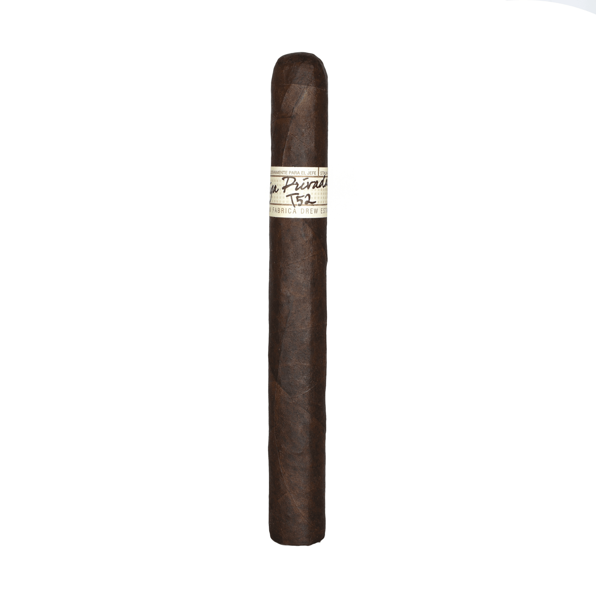 Liga Privada T52 Corona Doble cigar, Nicaraguan origin with Connecticut River Valley wrapper, known for robust flavors of oak and pepper.