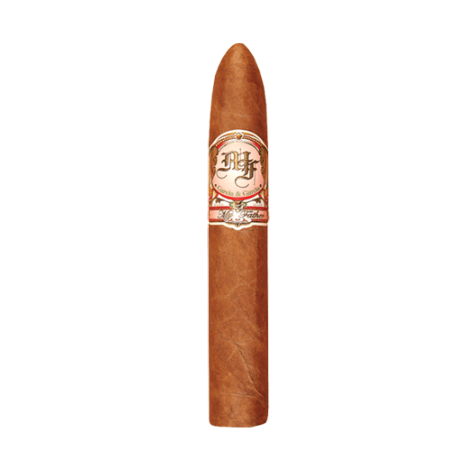 My Father No. 2 Belicoso cigar with an Ecuadorian Habano Rosado wrapper, offering bold flavors and medium to full strength.