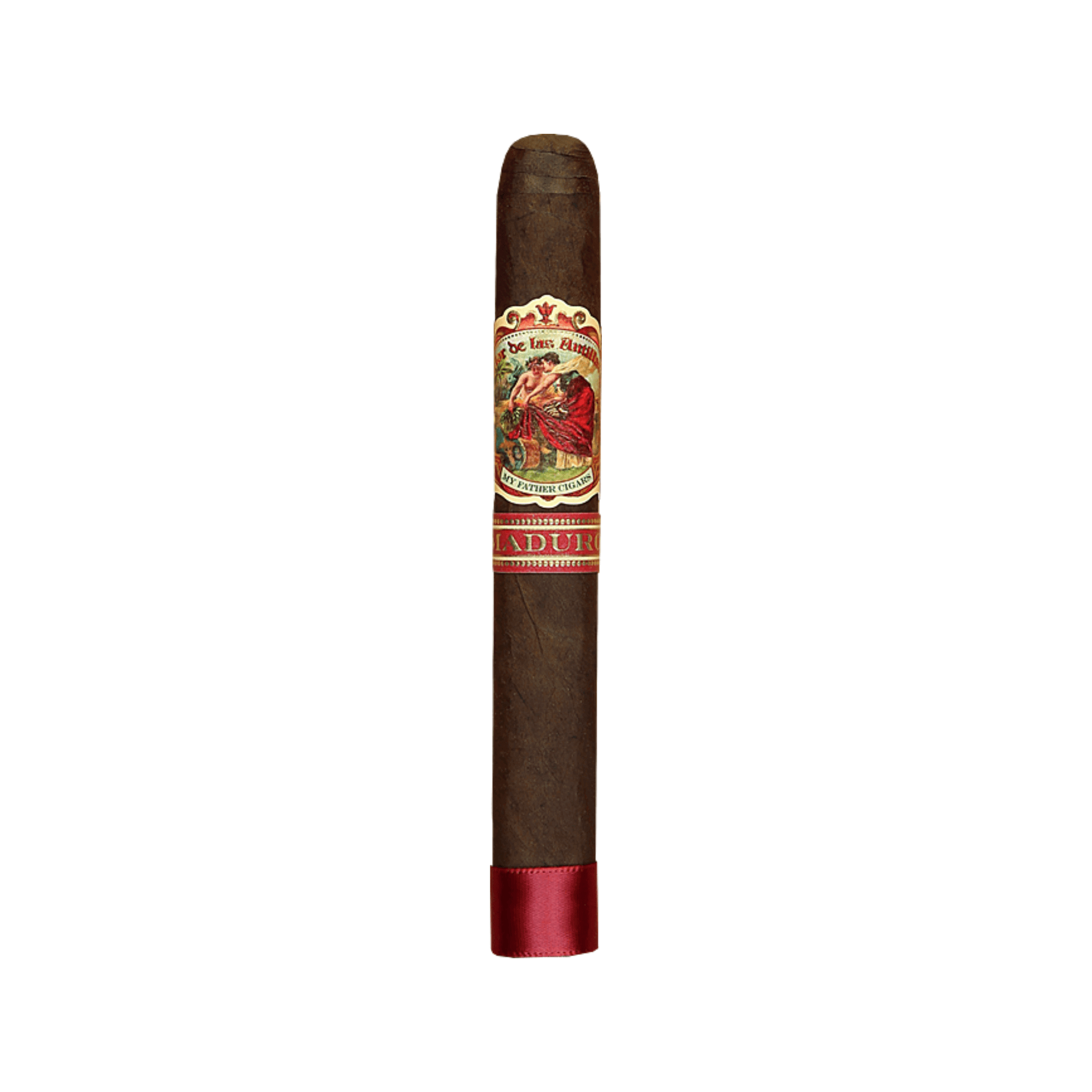 My Father Flor de Las Antillas Maduro Corona cigar with Connecticut Broadleaf Maduro wrapper, medium to full strength.