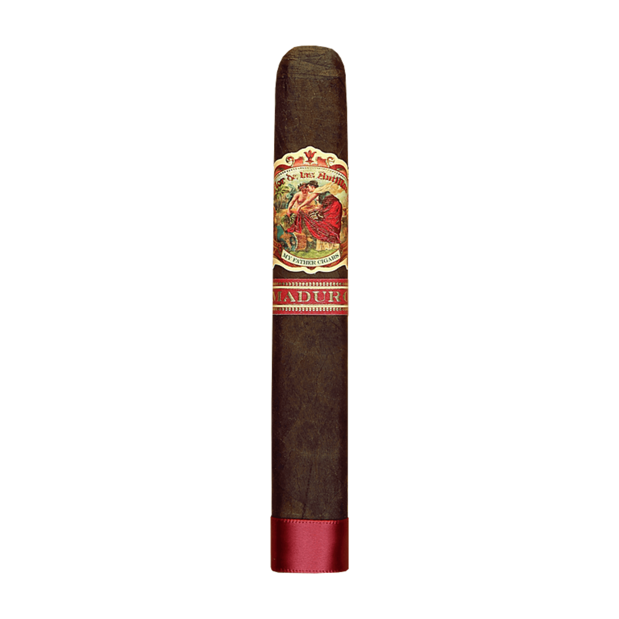 Flor de Las Antillas Maduro Toro cigar with Connecticut Broadleaf wrapper, showcasing bold flavors of chocolate and espresso.