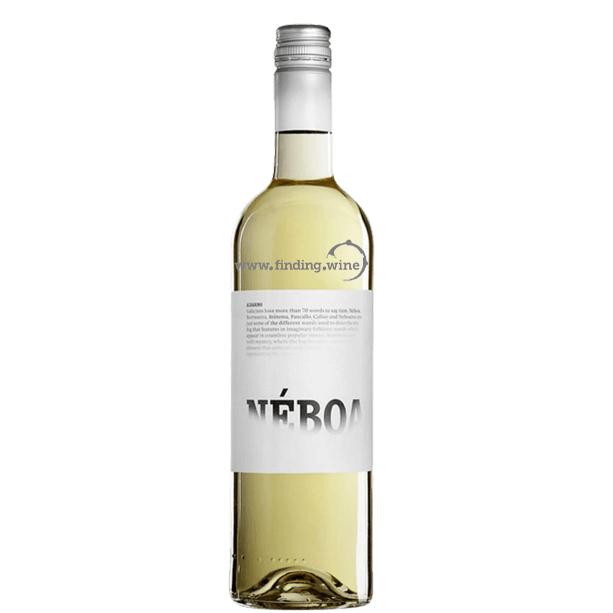 Neboa Albarino 2020 white wine from Rías Baixas, Spain, 750ml bottle with fresh citrus and stone fruit flavors.