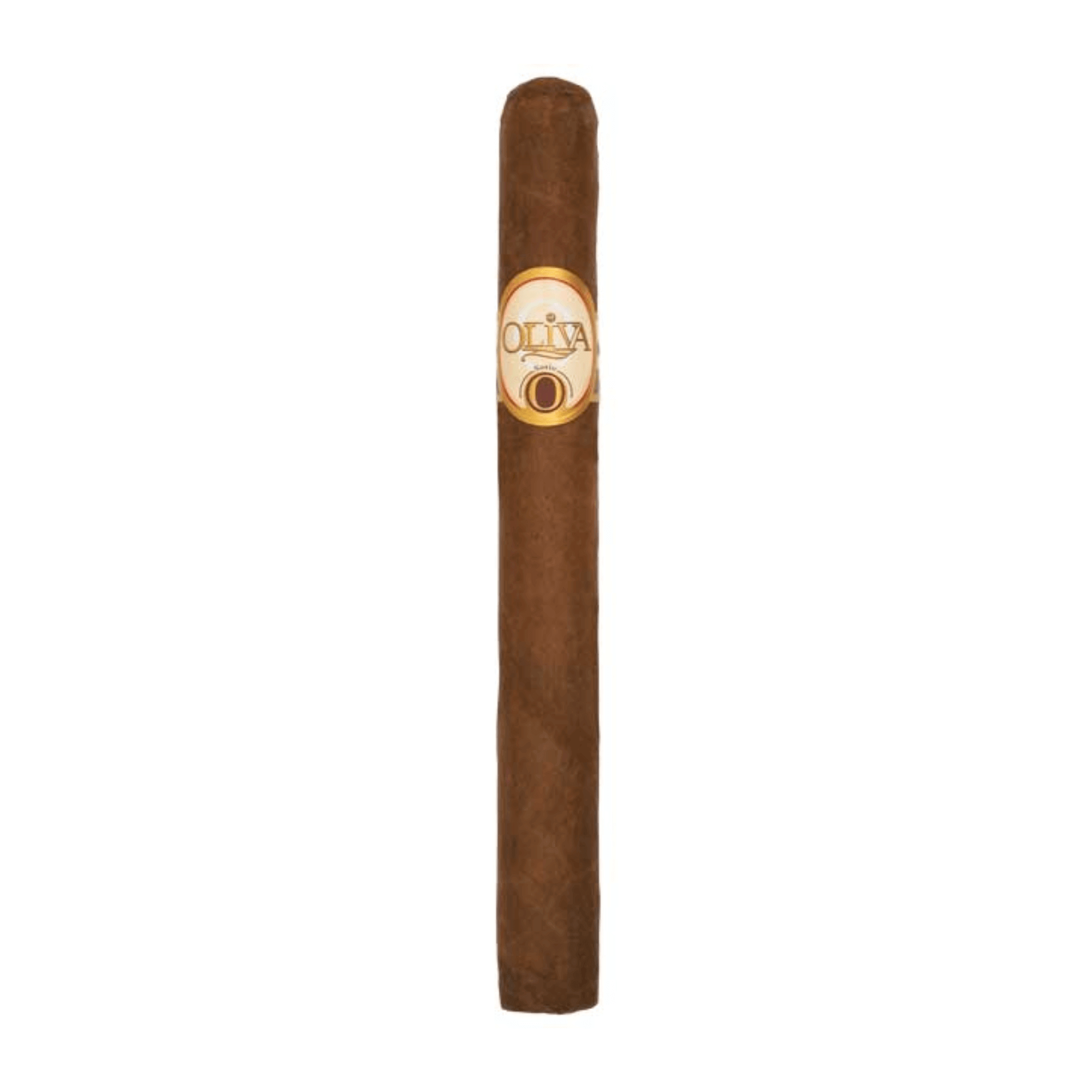 Oliva Serie O Churchill cigar, Nicaraguan sun-grown Habano wrapper, bold full-bodied flavor, 7 x 50 medium to full strength.