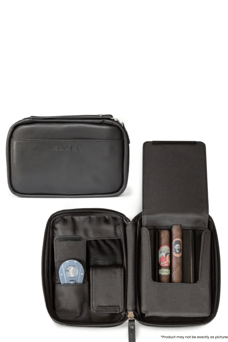 Elevate Your Cigar Experience. The Flint brown Italian leather cigar travel case is on a level of its own, incorporating top-notch materials with a more thoughtful layout. We achieved a traditional leather soft-good design that effectively protects your c