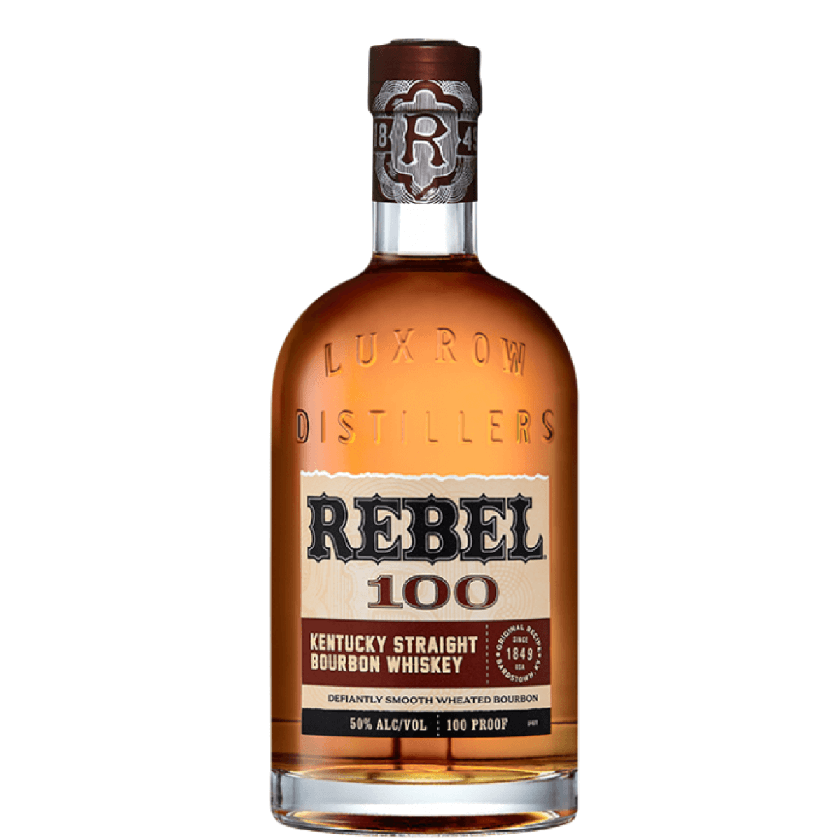 Rebel Yell 100 Proof Wheated Bourbon 750ml bottle, Kentucky whiskey with smooth, sweet flavor profile.