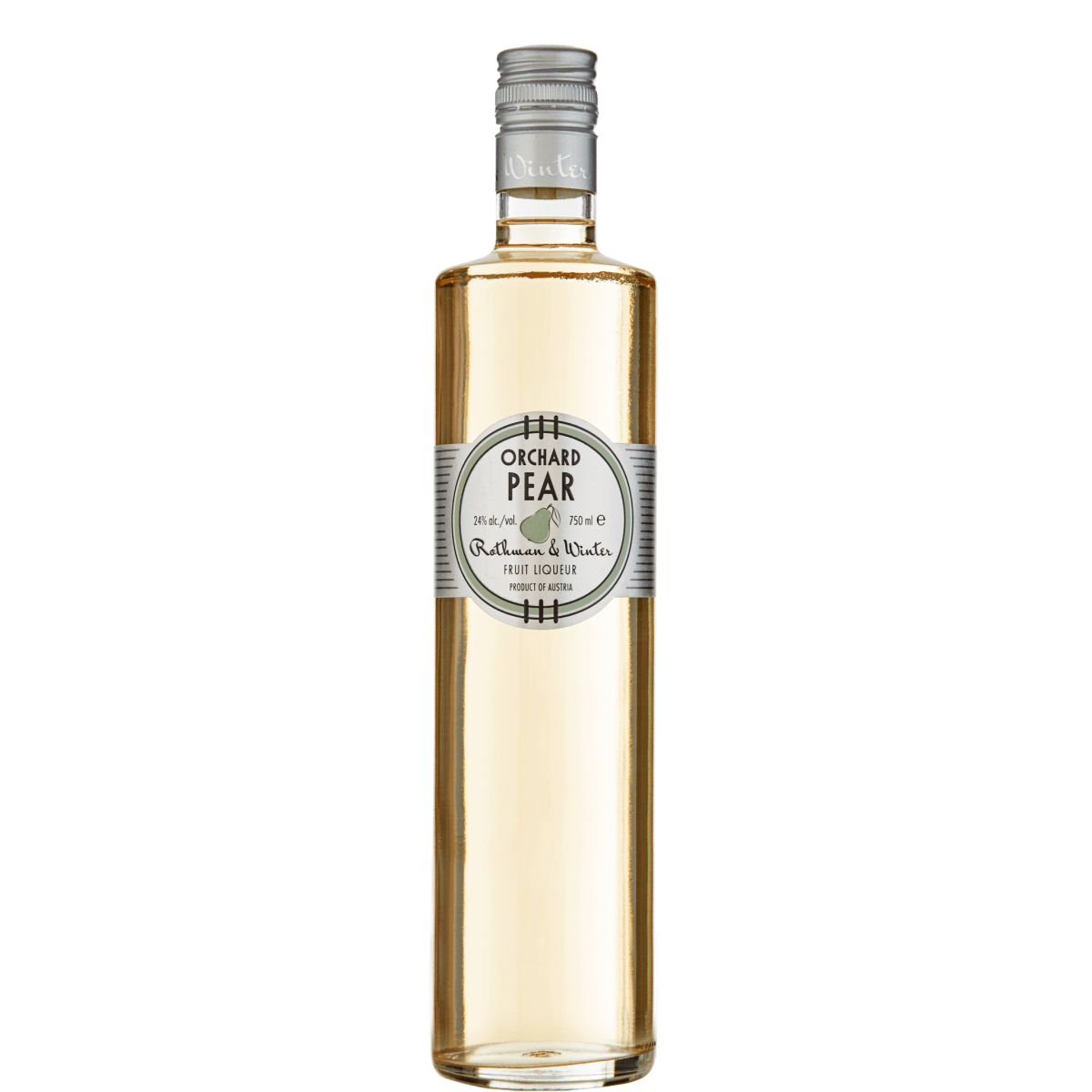 Rothman and Winter Orchard Pear Liqueur 750ml bottle from Austria with a premium pear flavor and smooth finish.
