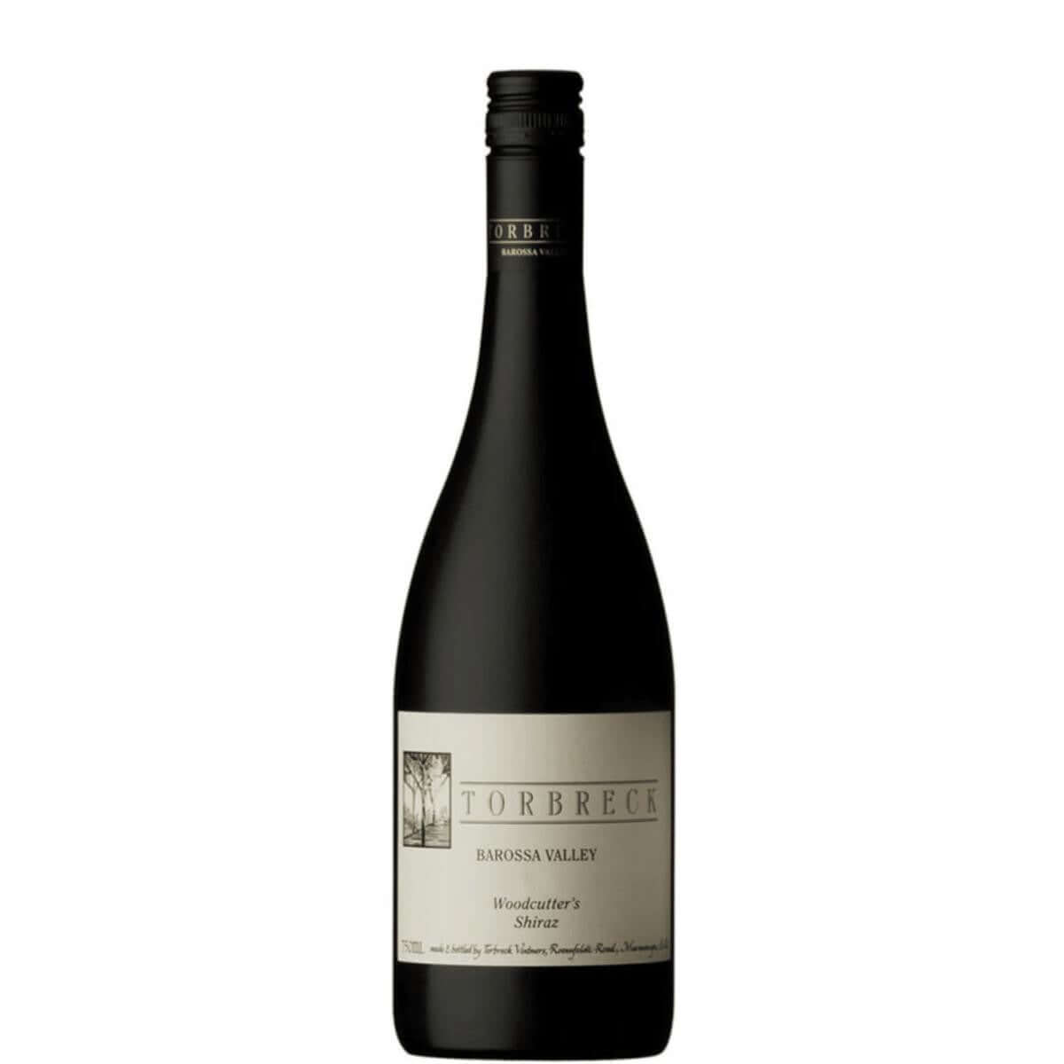 Torbeck Barossa Valley Woodcutters Shiraz 2019 wine bottle, 750ml. Red wine from Australia with aromas of black fruit, chocolate, spice.