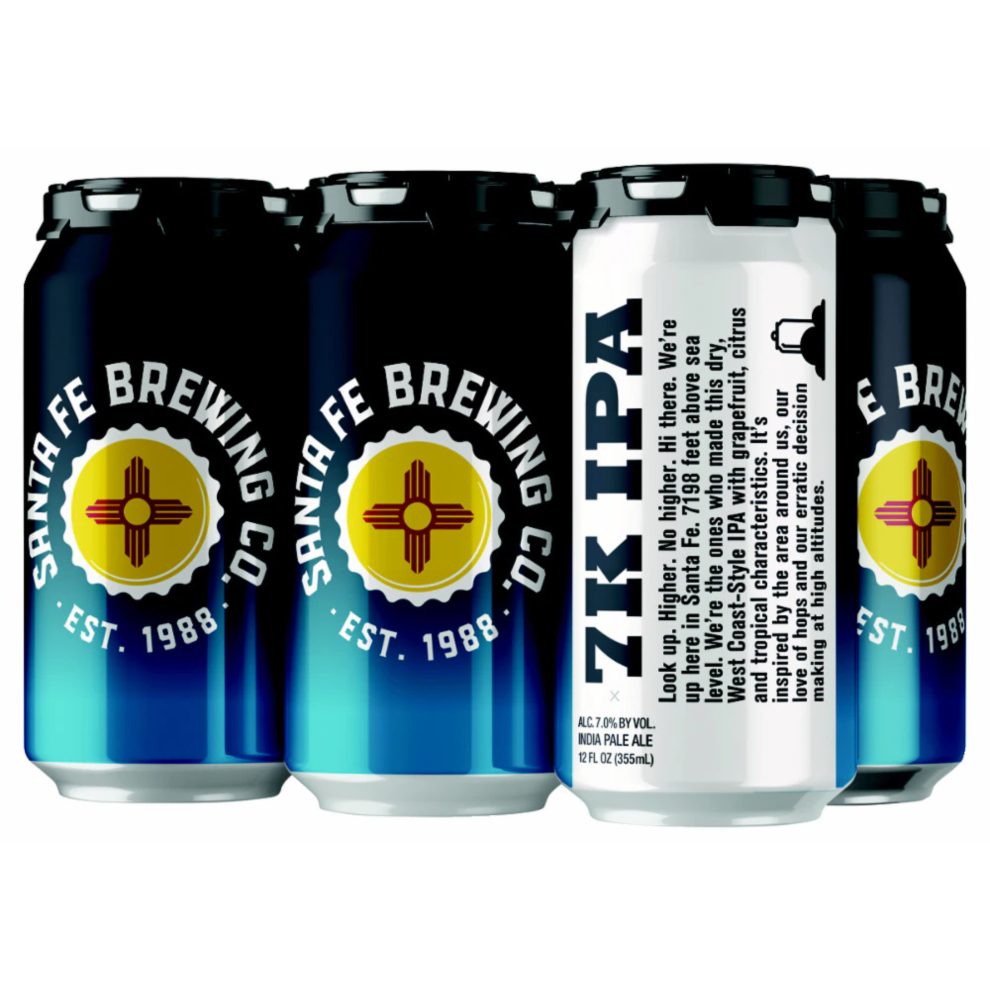 Santa Fe 7k IPA 6 Pack | 12oz Cans – Flagstaff Liquor