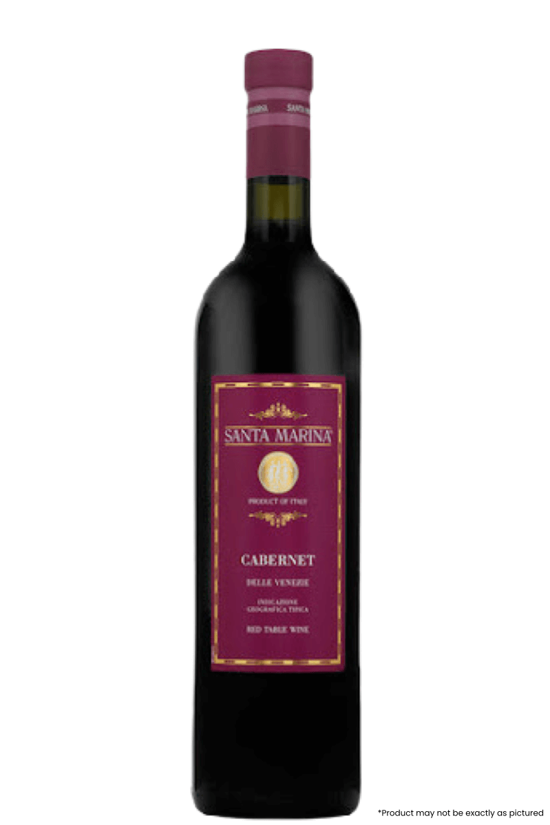 Type: Red Wine
Varietal: Cabernet Sauvignon
Region: Veneto
Country: Italy
Size: 750ml
ABV: 12%
Notes:
Santa Marina Cabernet has classic notes of cassis and black tea suffuse this wine. Luscious notes of cedar and vanilla complement its elegant