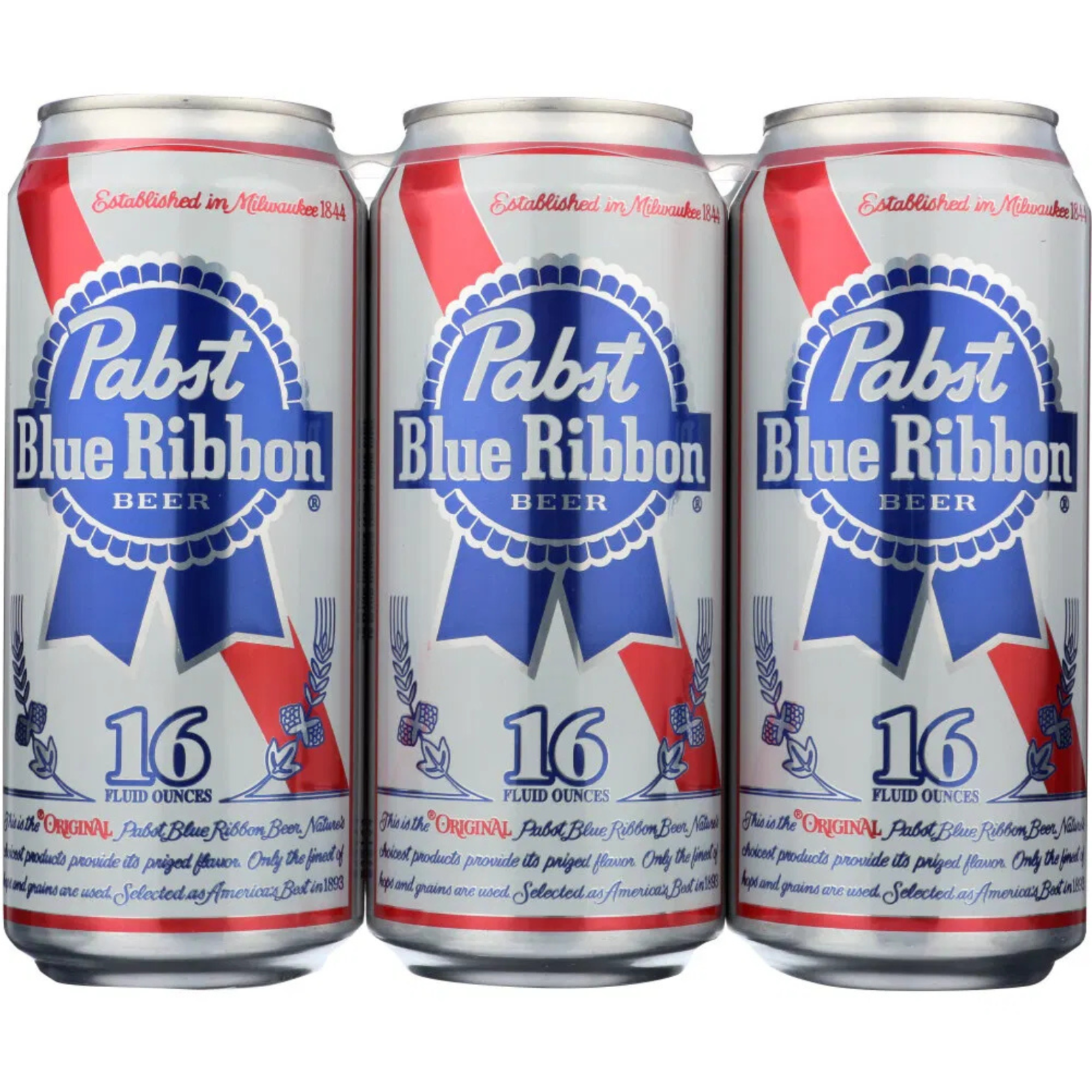Pabst Blue Ribbon can — classic American lager from Pabst Brewing Co., crisp, light, and refreshing with subtle malt sweetness.