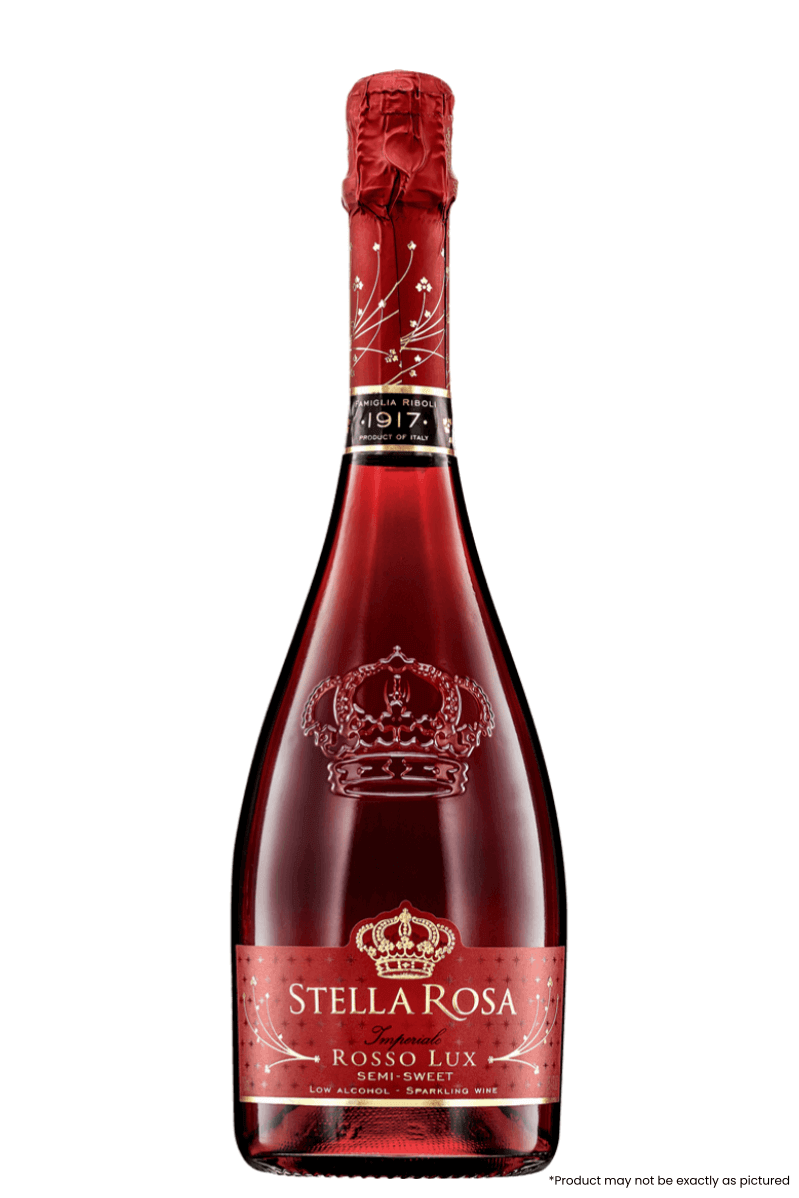 Stella Rosa Rosso Lux 750ml Sparkling Wine - Sweet Red Blend from Piedmont, Italy with flavors of blackberry, blueberry, and raspberry.