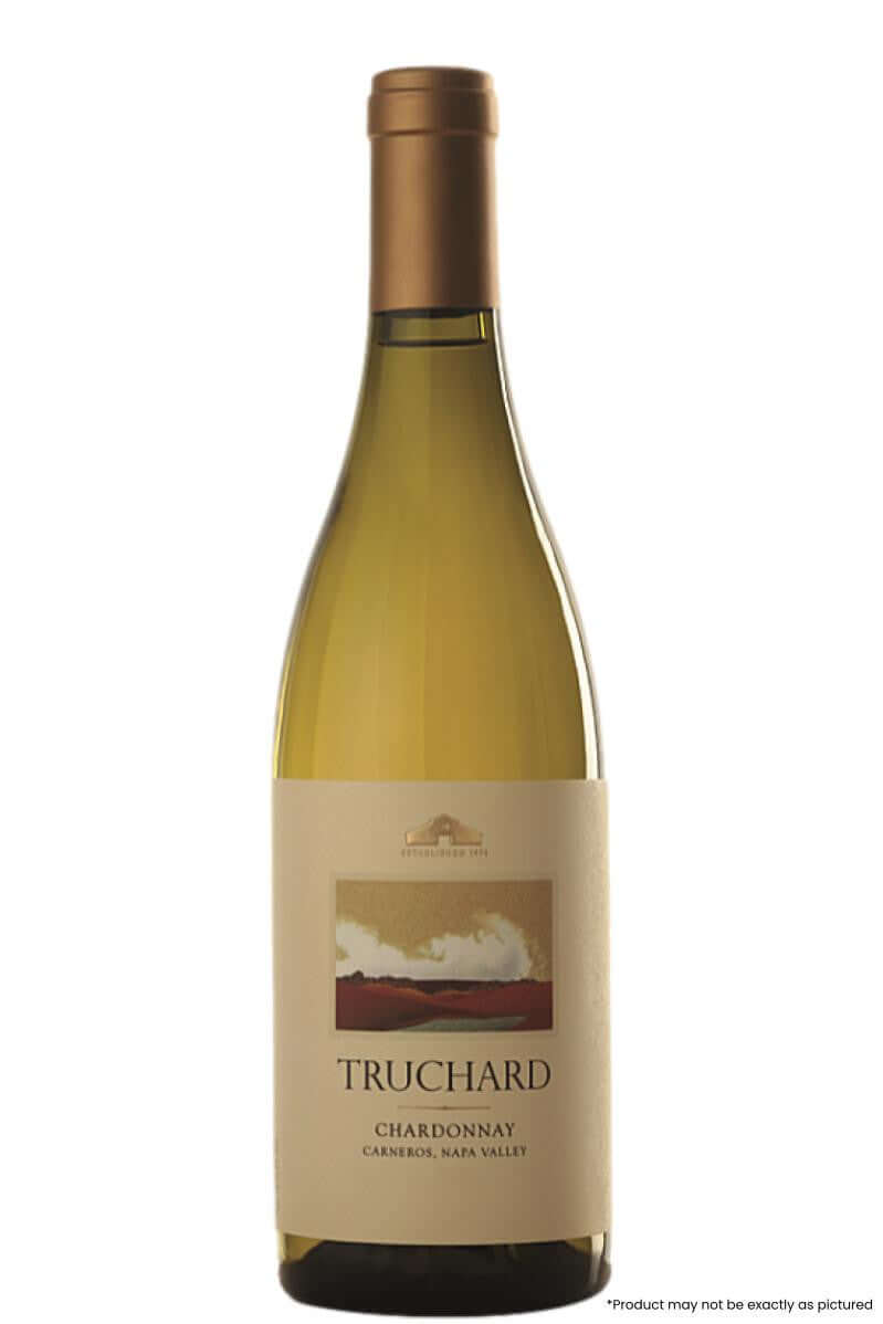 Truchard Chardonnay Carneros 2021 bottle, Napa Valley white wine with tropical fruit and citrus notes, 750ml, USA.