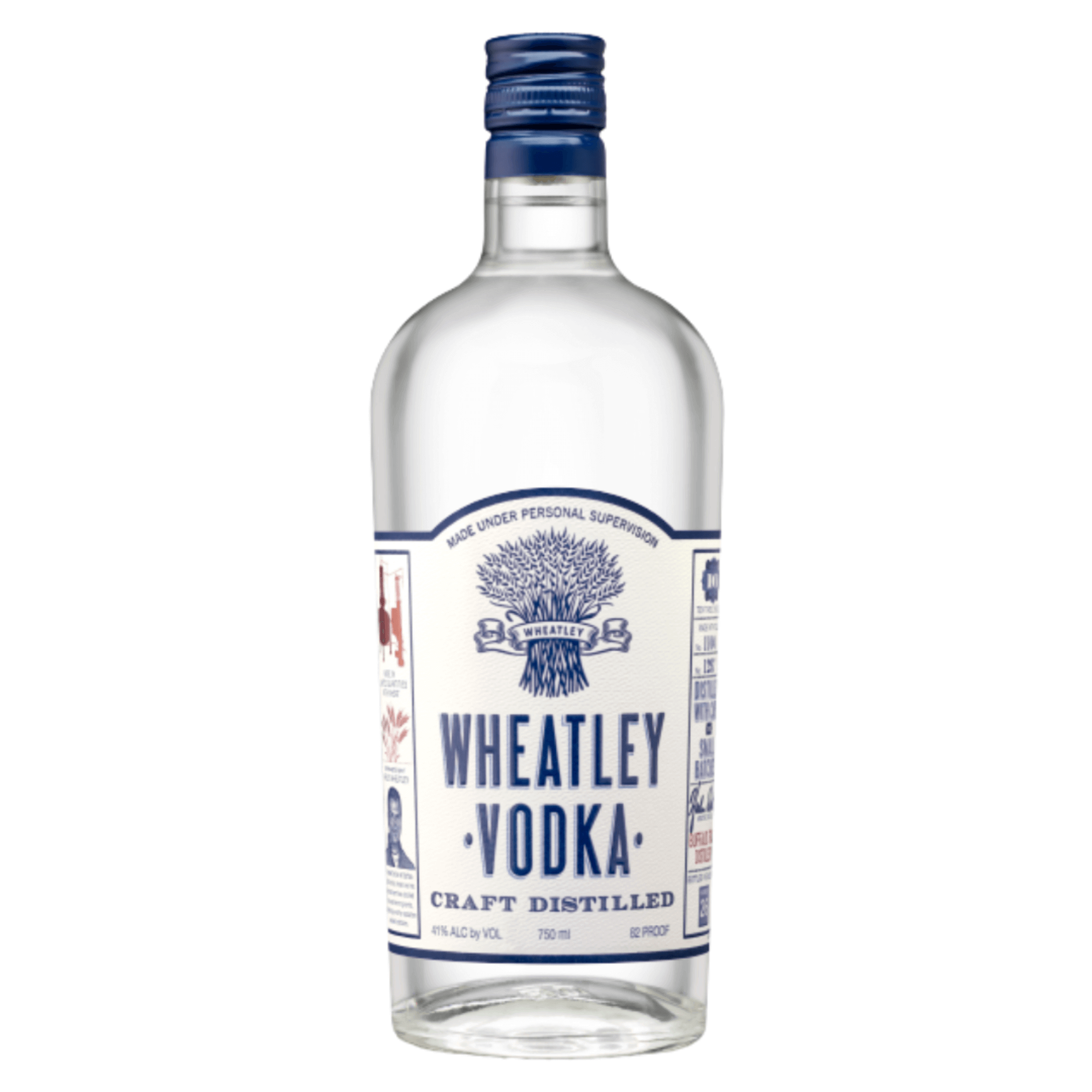 Wheatley Vodka 750ml bottle, premium craft vodka from Kentucky, 41% ABV, made with wheat and pristine aquifer water.