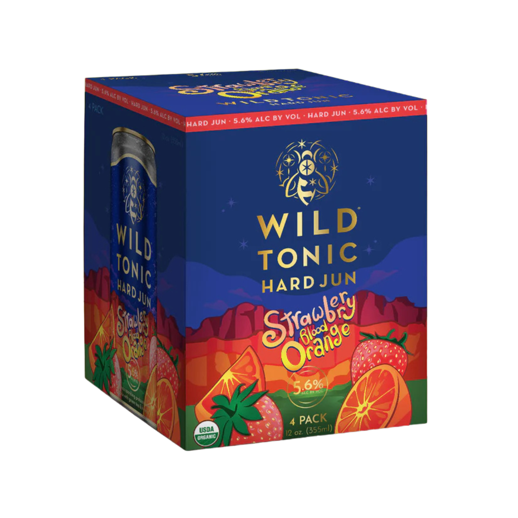 Wild Tonic Strawberry Blood Orange 4 Pack | 12oz Cans