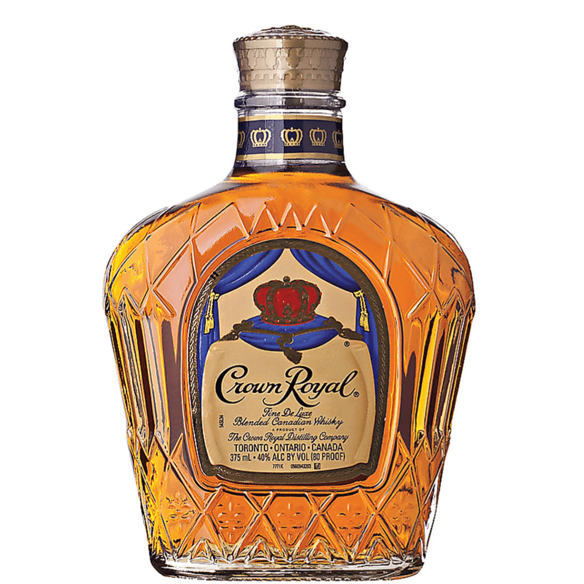 375ml Crown Royal Canadian Whisky bottle with iconic label design.