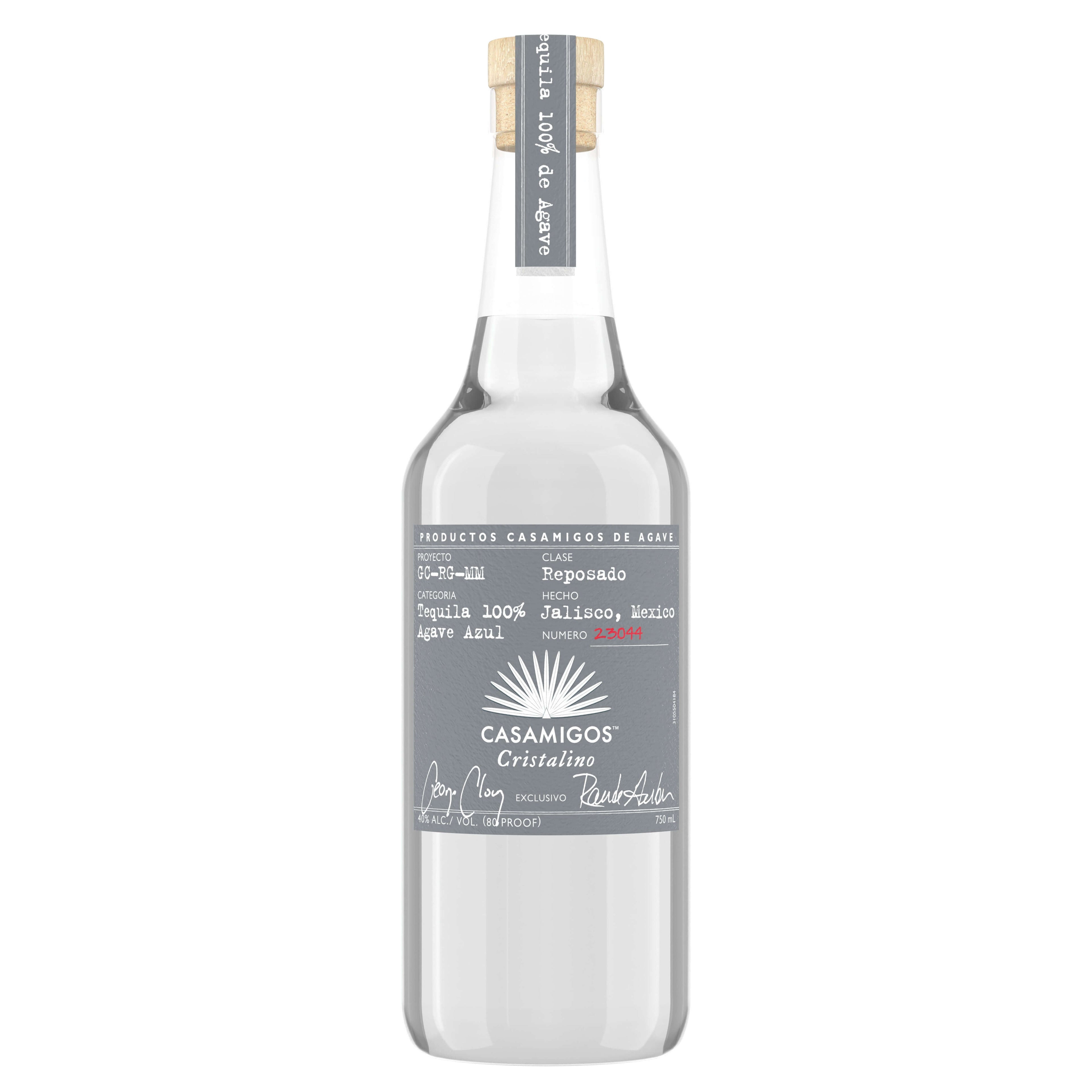 Casamigos Cristalino Tequila 750ml bottle, Reposado, made from 100% Blue Weber agave, Jalisco, Mexico