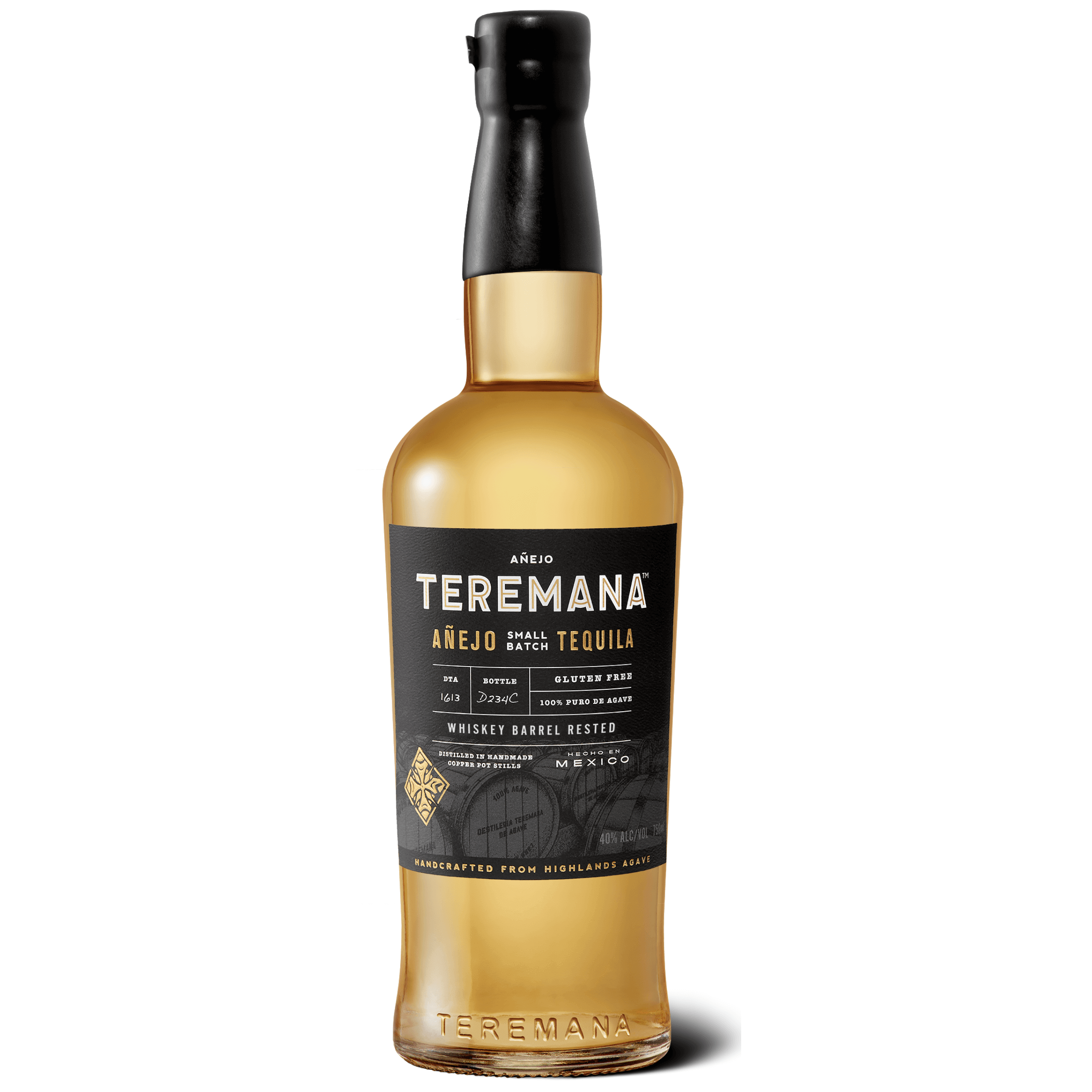 Teremana Añejo Tequila 750ml bottle, aged over 1 year, from Jalisco Highlands, Mexico, 40% ABV.