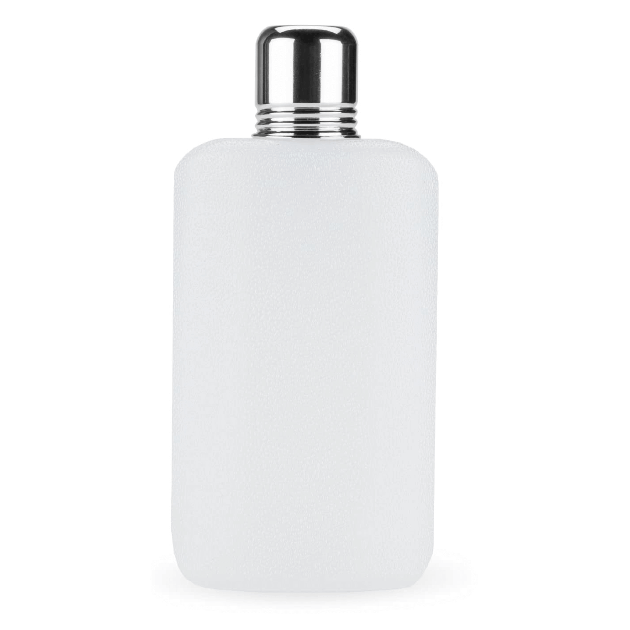 Sleek stainless steel True Rogue Travel Flask 16oz for carrying spirits on the go, fits in pockets or bags, ideal for whiskey lovers.