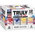 Truly Hard Seltzer Red, White & Tru 12 Pack featuring Cherry Pop, Blue Razz, Lemon Ice, Peach Burst flavors in 12oz cans.
