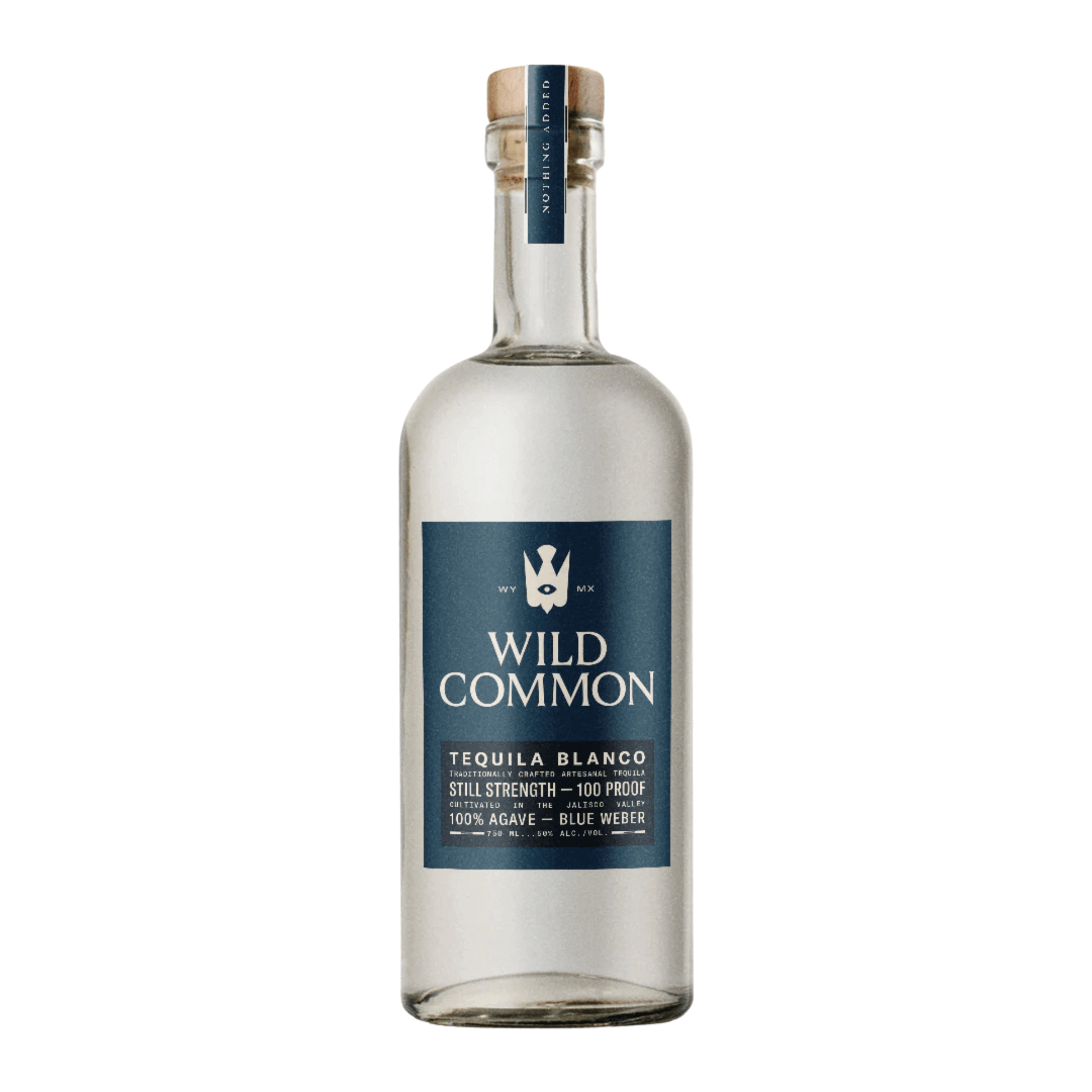 Wild Common Tequila Still Strength Blanco 750ml bottle, 100% blue weber agave, 50% ABV, Cascahuin Distillery, Jalisco.