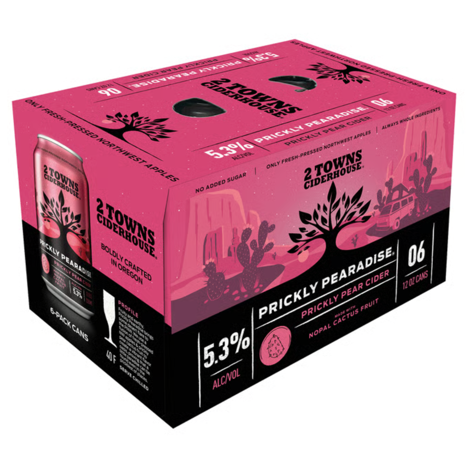 2 Towns Prickly Pearadise 6 Pack | 12oz Cans