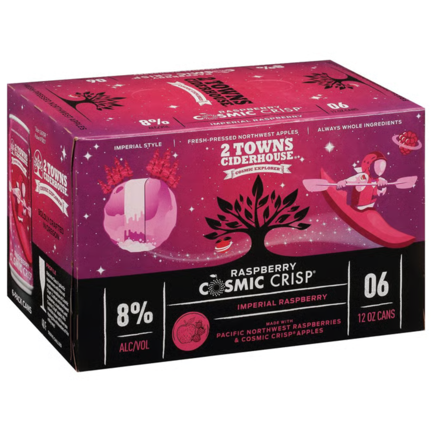 2 Towns Raspberry Cosmic Crisp 6 Pack | 12oz Cans