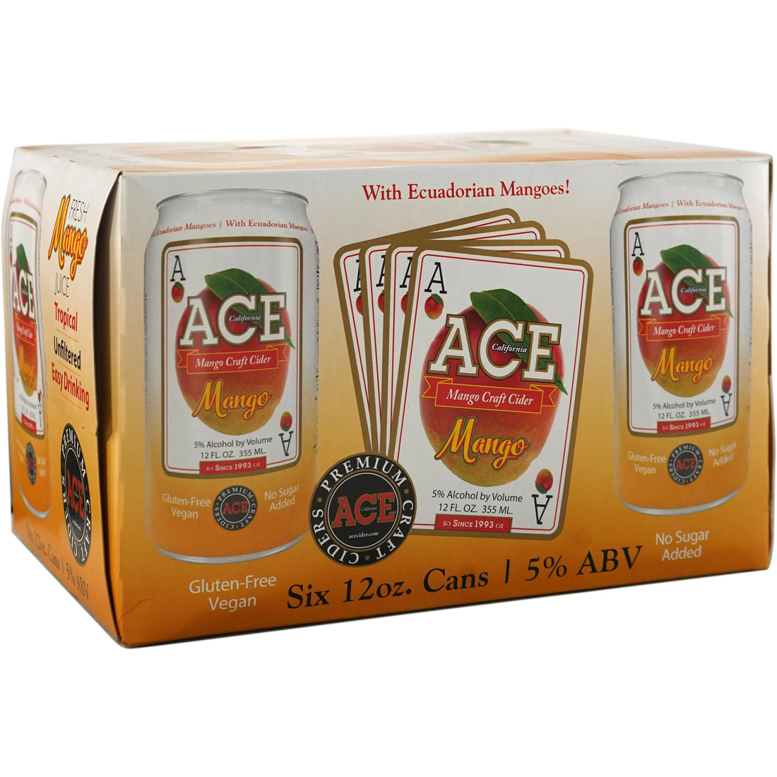 Ace Mango Cider 6 Pack | 12oz Cans