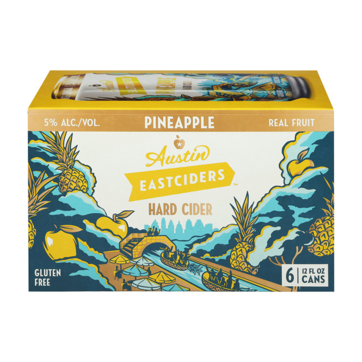 Austin Eastcider Pineapple 6 Pack | 12oz Cans