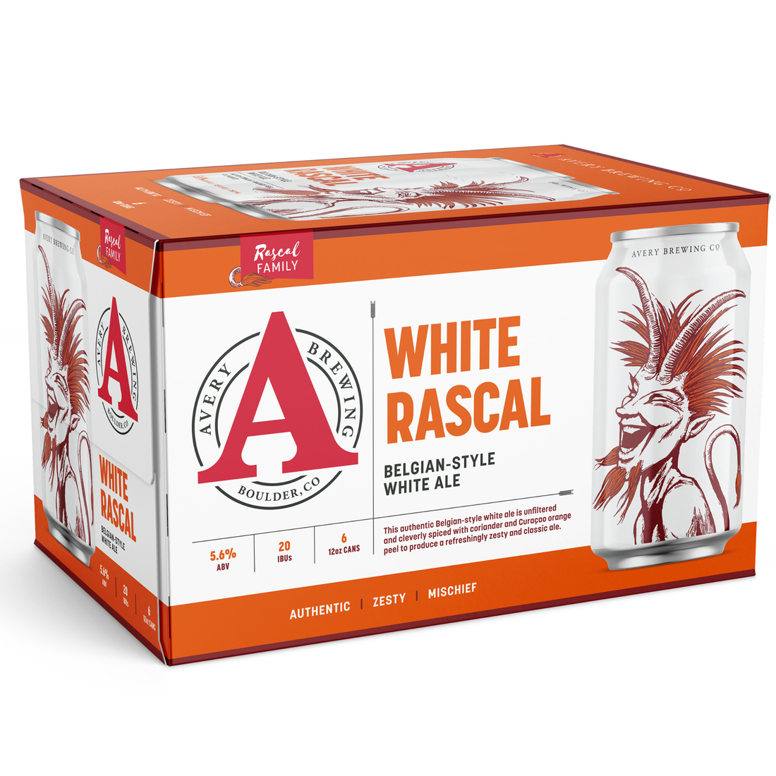 Avery White Rascal 6 Pack | 12oz Cans
