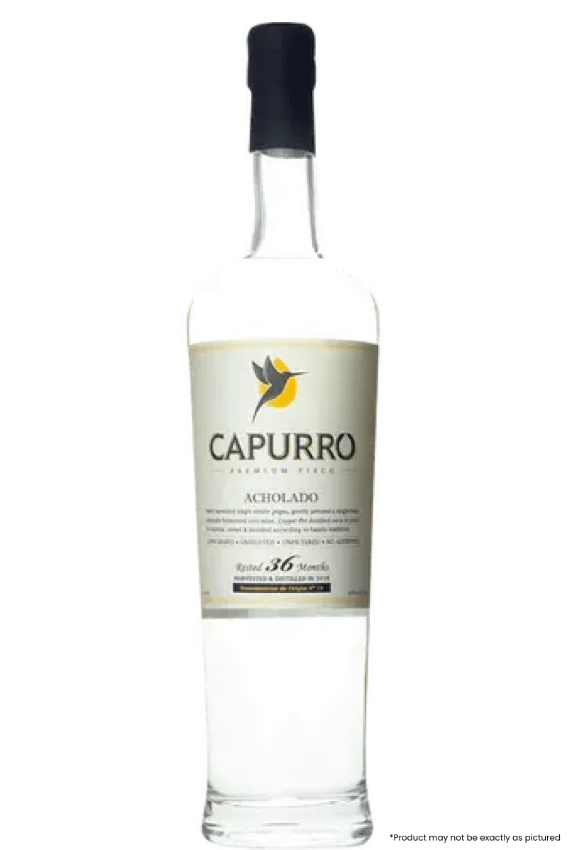 Type: Pisco

Country: Peru

Size: 750ml

ABV: 40%

Notes: Hand harvested single estate grapes, gently pressed a single time, naturally fermented into wine, Copper Pot distilled once to proof by varietal, rested &amp; blended according to family tradition. Cap