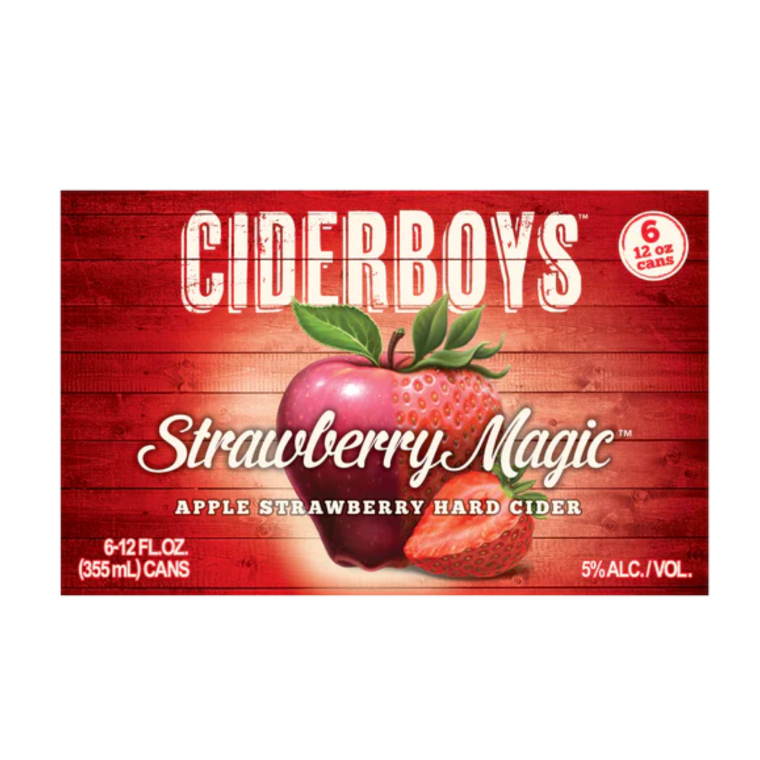 Ciderboys Strawberry Magic Cider 6 Pack | 12oz Cans