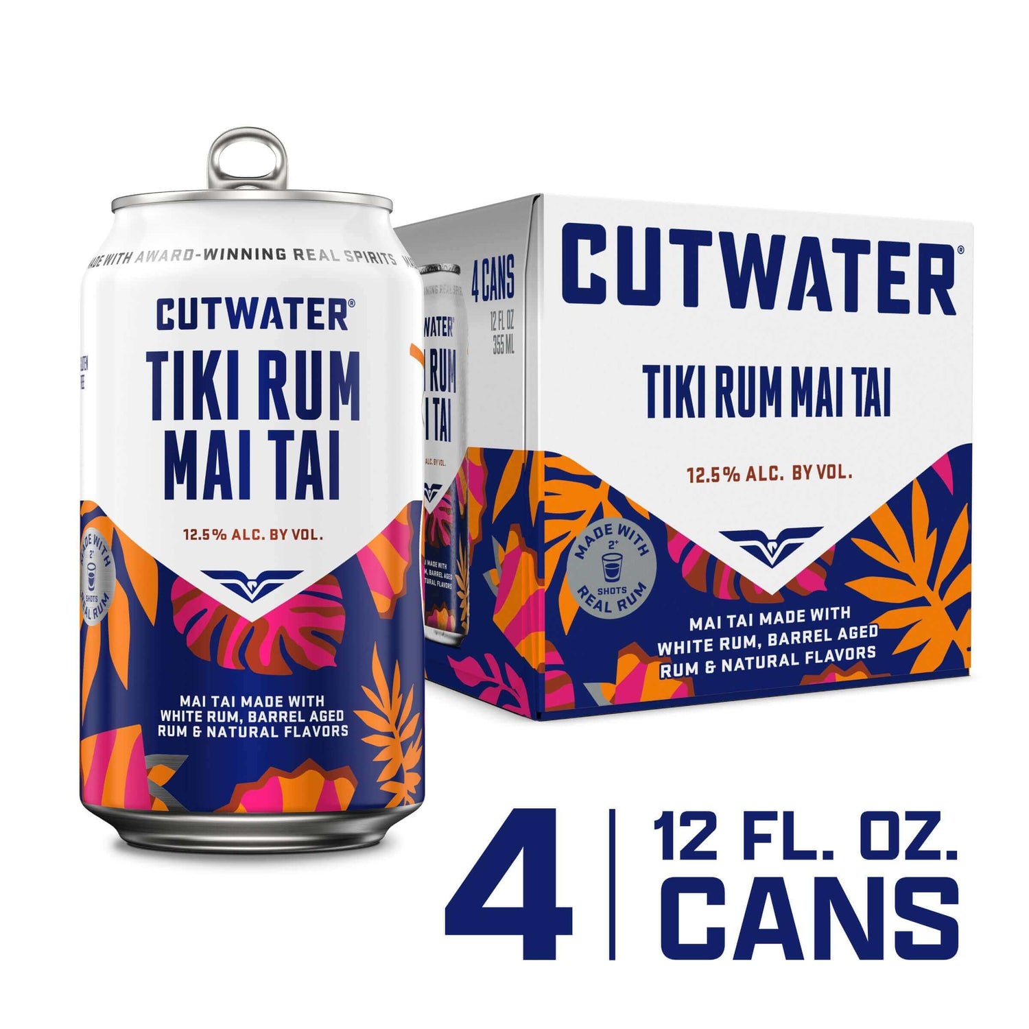 Cutwater Bali Hai Tiki Rum Mai Tai 4-Pack Cans, 12.5% ABV, tropical cocktail, San Diego&