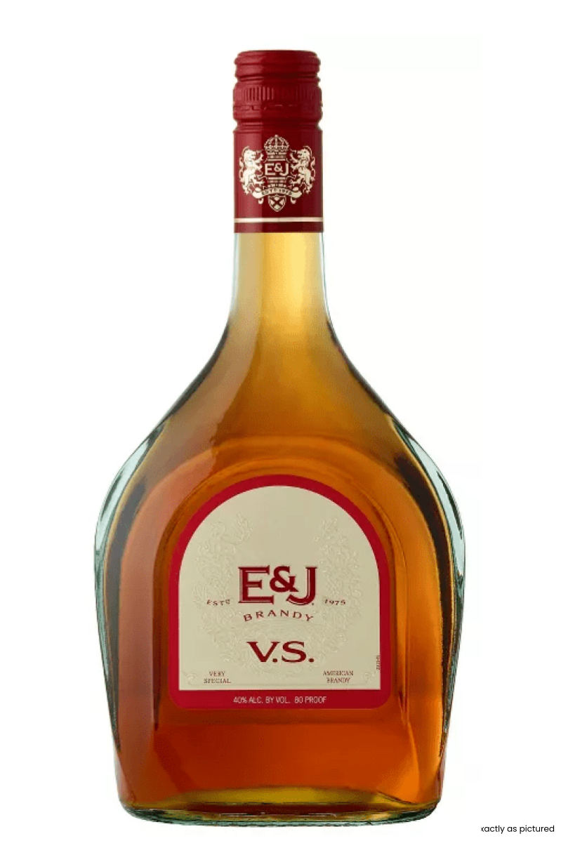 Type: Brandy
Region: California
Country: USA
Size: 750ml
ABV: 40%
Notes: E&amp;J Brandy is America’s most awarded brandy. Layers of apple and toasted oak with hints of vanilla and spice round out the flavor and linger in the aftertaste. E&amp;J VS brandy is smoot