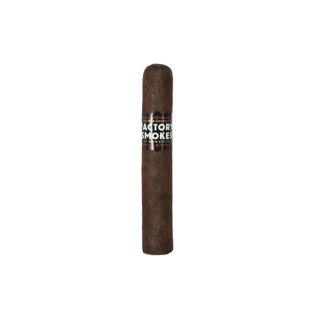 Factory Smokes Maduro Robusto cigar, rich flavor, 5 x 54 size, Nicaraguan filler, dark chocolate and espresso notes, medium strength.