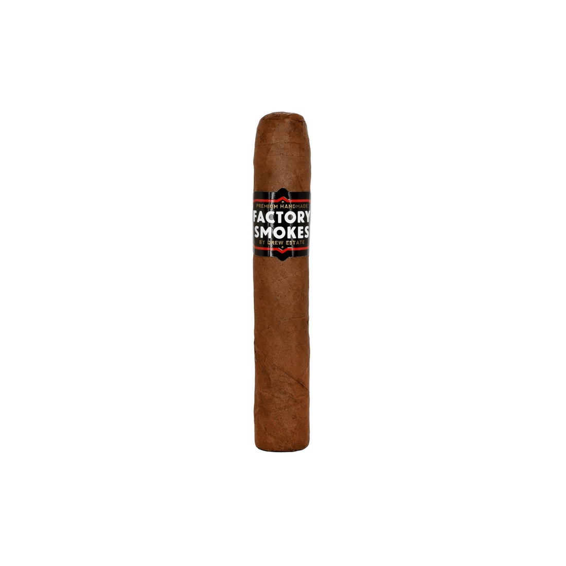 Factory Smokes Sweet Robusto with Habano wrapper, 5 x 54 size, by Drew Estate, offering smooth cocoa and caramel notes