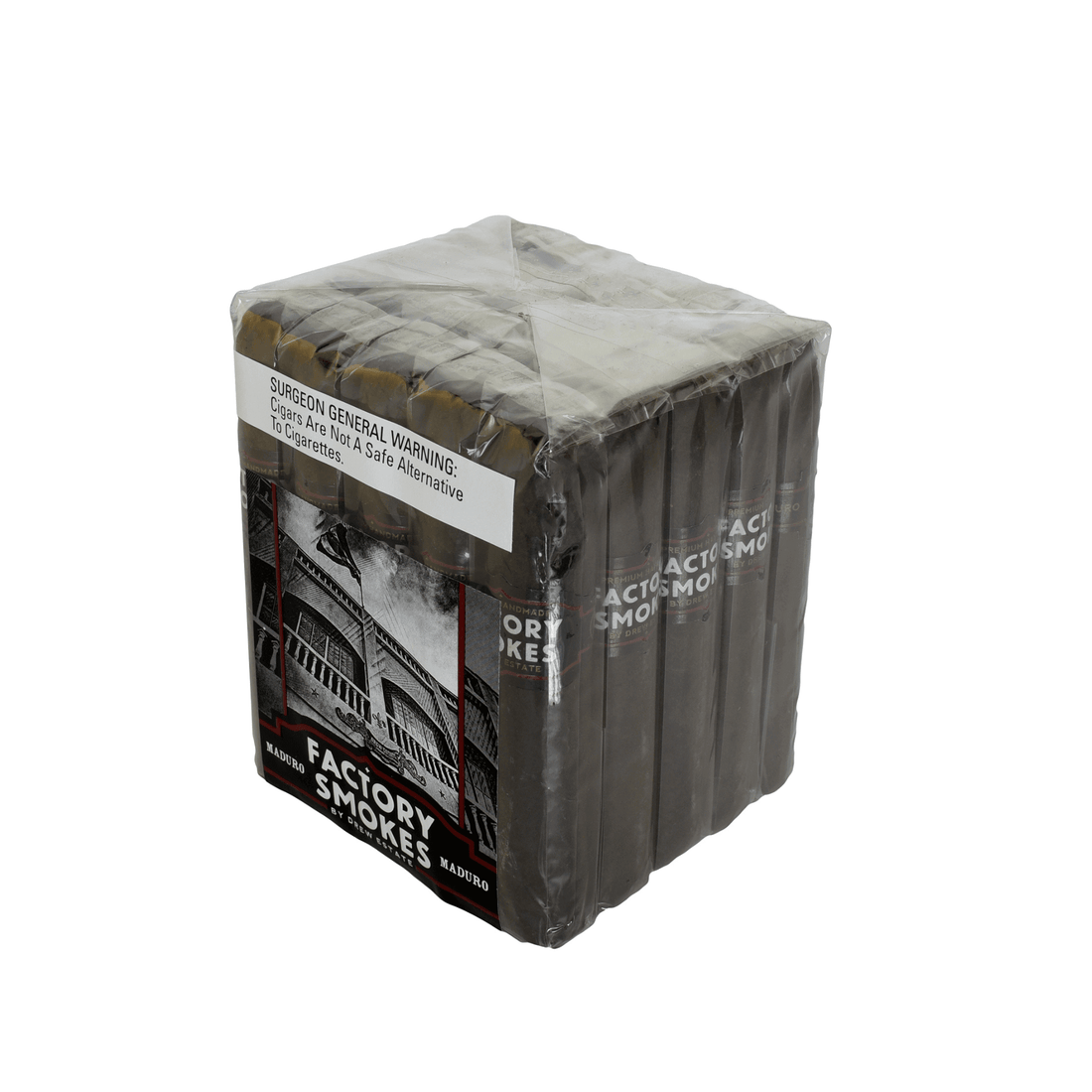 Factory Smokes Maduro Robusto 25ct Bundle from Nicaragua with Maduro wrapper, offering rich flavors of dark chocolate and espresso.