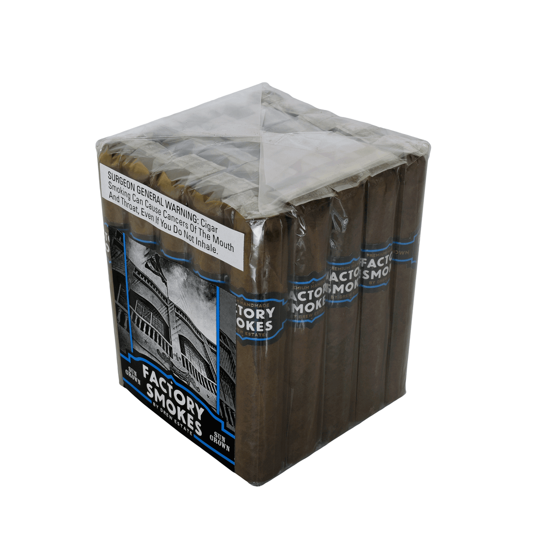Alt Tag: Factory Smokes Sun Grown Robusto cigar bundle, Nicaragua origin, sun grown wrapper, medium strength, rich earthy flavor, 5 x 54 size