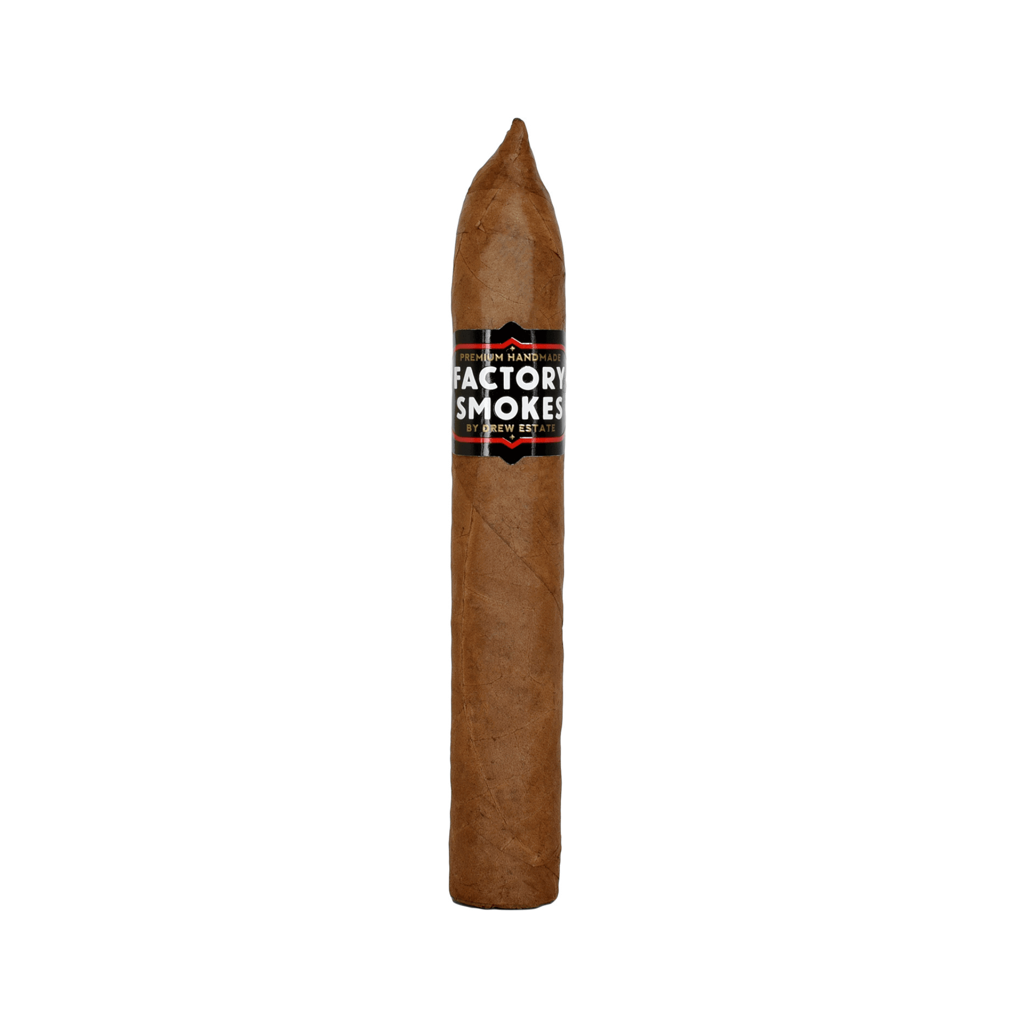Factory Smokes Sweet Belicoso cigar with Habano wrapper, Nicaraguan filler, and binder, offering a mild to medium sweet flavor profile.